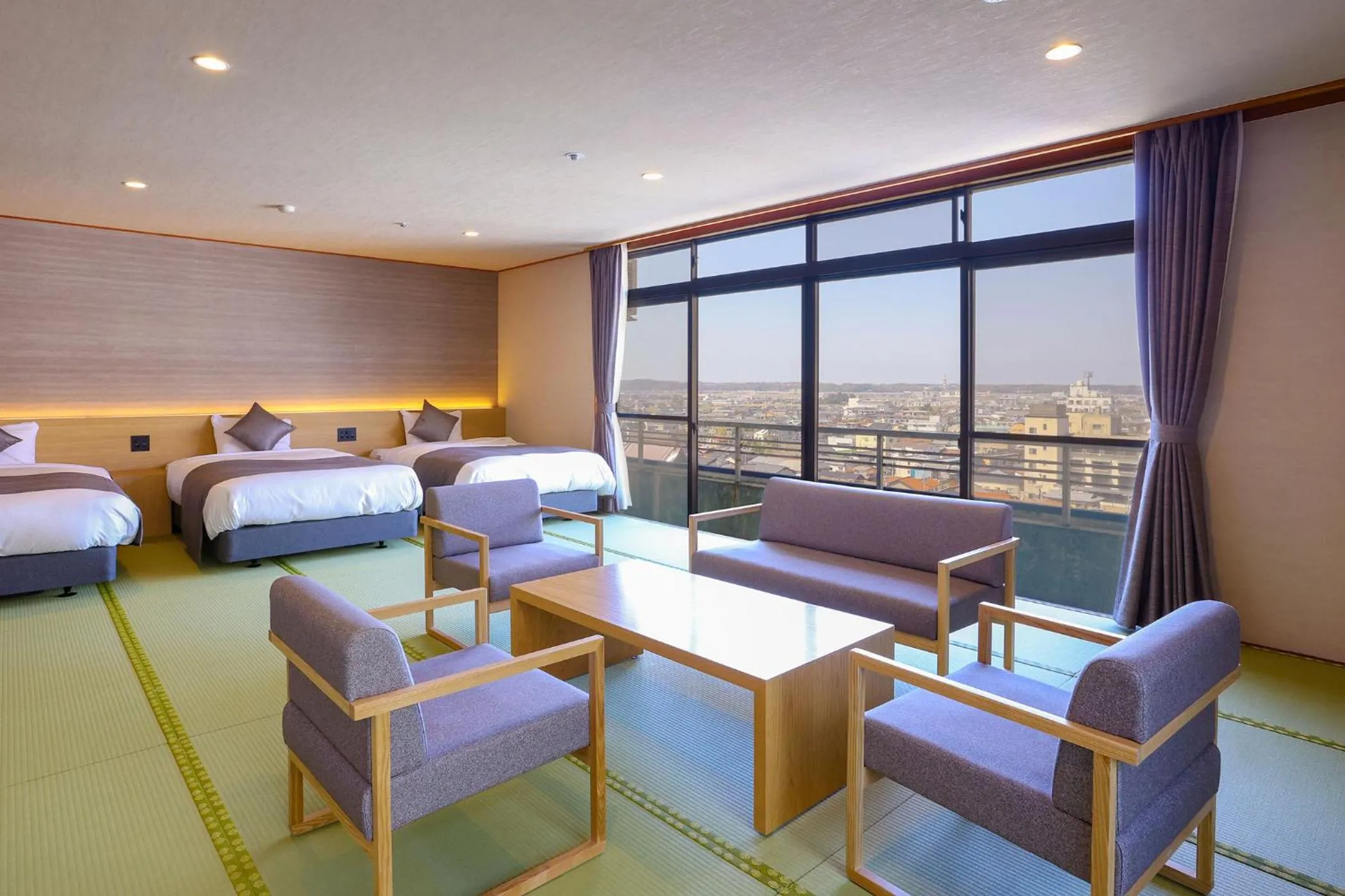 Bed in Ooedo Onsen Monogatari Premium Yamashitaya