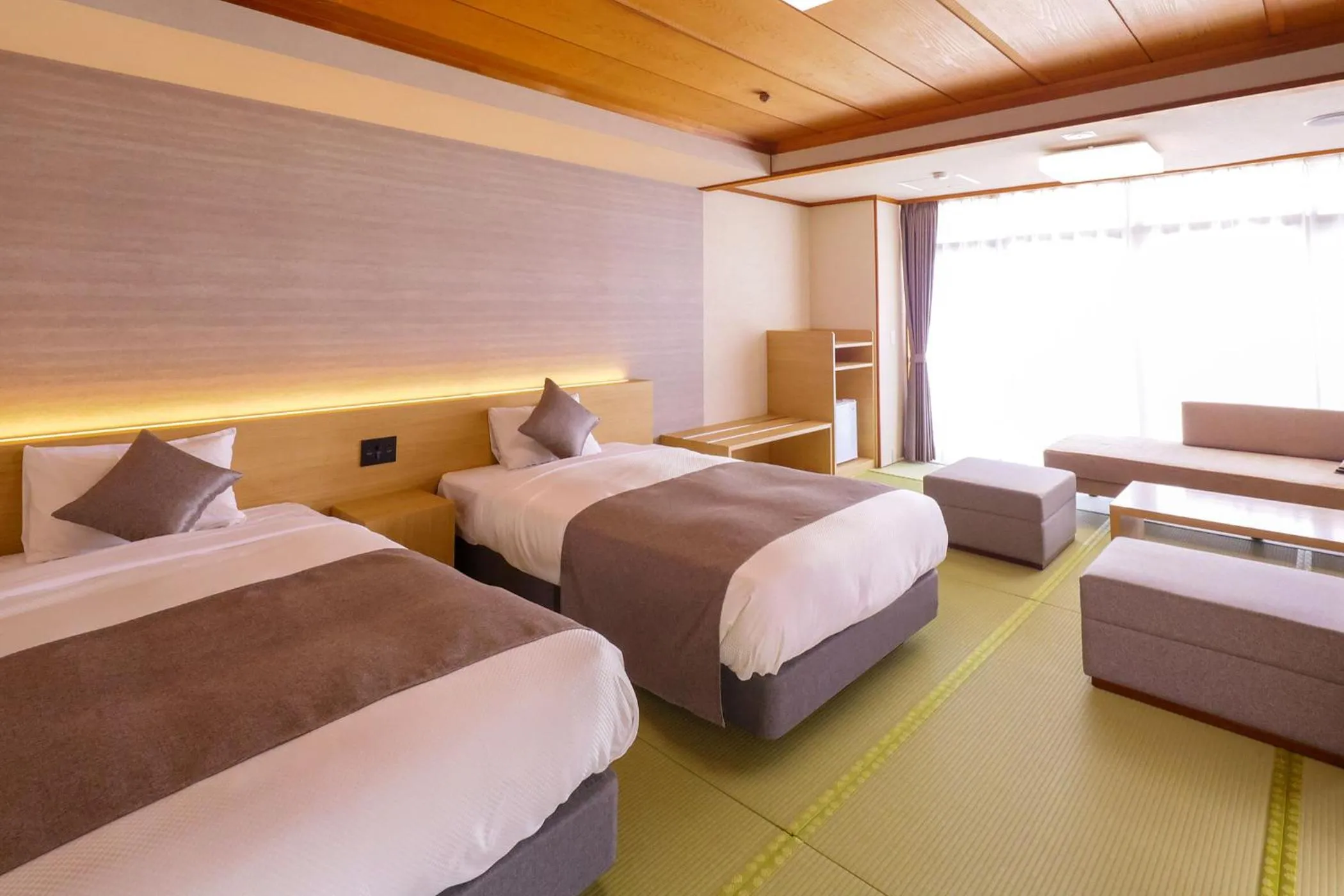 Bed in Ooedo Onsen Monogatari Premium Yamashitaya