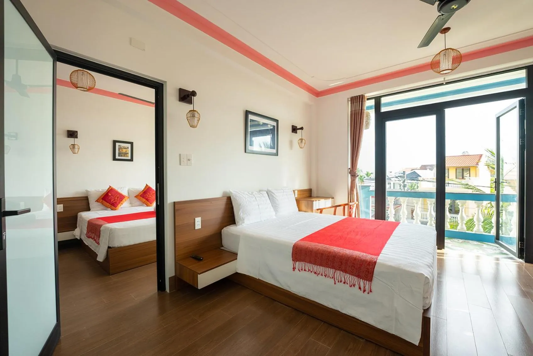 Balcony/Terrace, Bed in Hung Do Beach Homestay