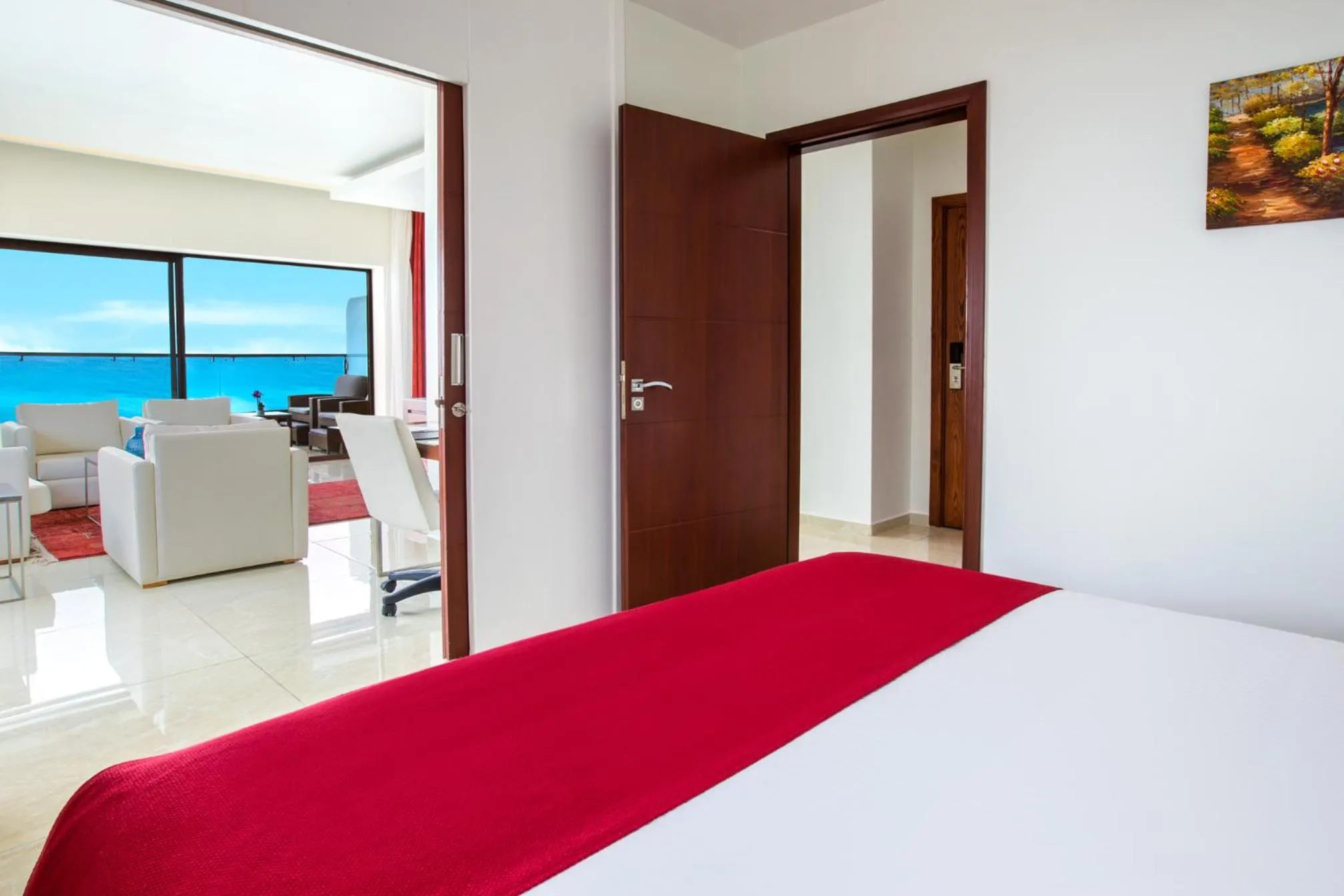 Living room, Bed in BURJ ON BAY Hotel