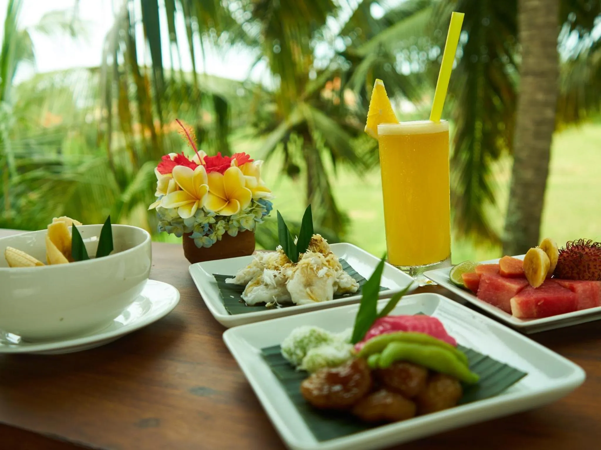 Asian breakfast in Eden House Ubud