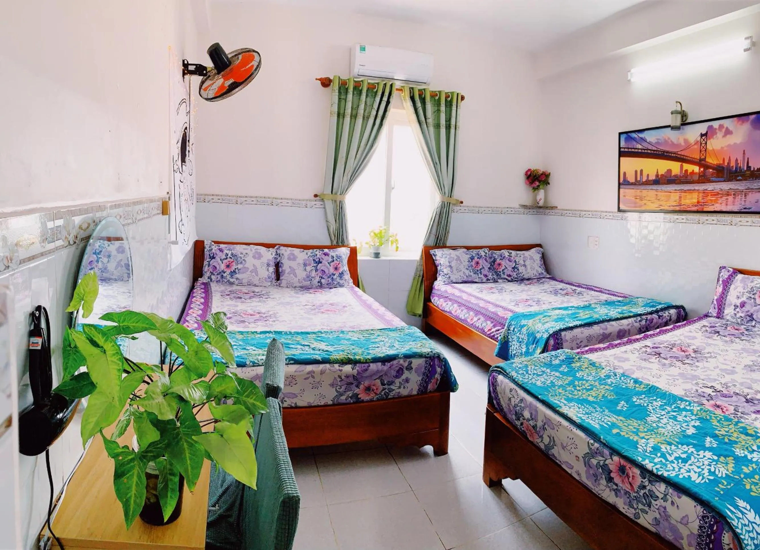 Bed in Phu Quy Hotel