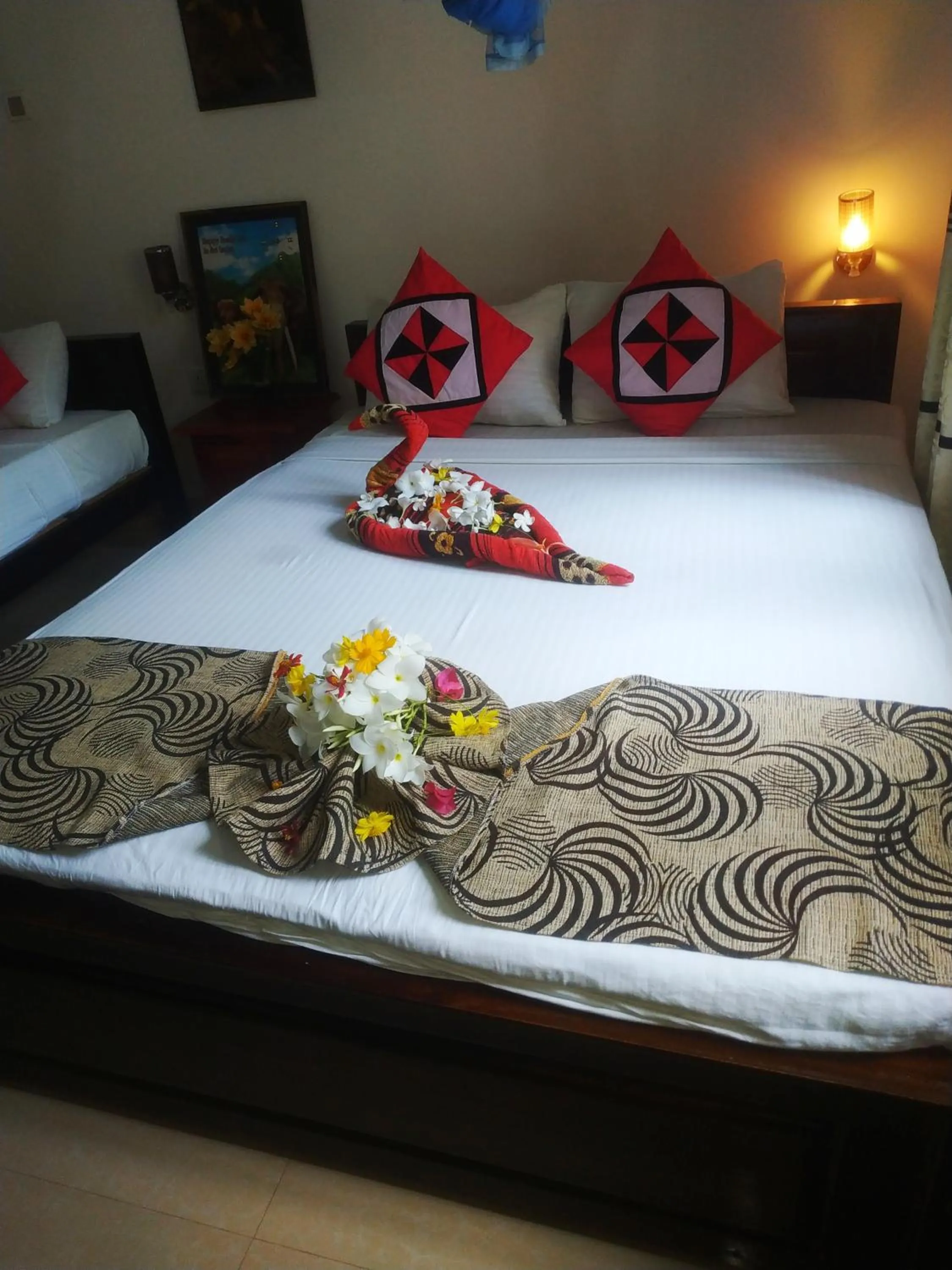 Bed in Greenwood Udawalawa Safari Resort