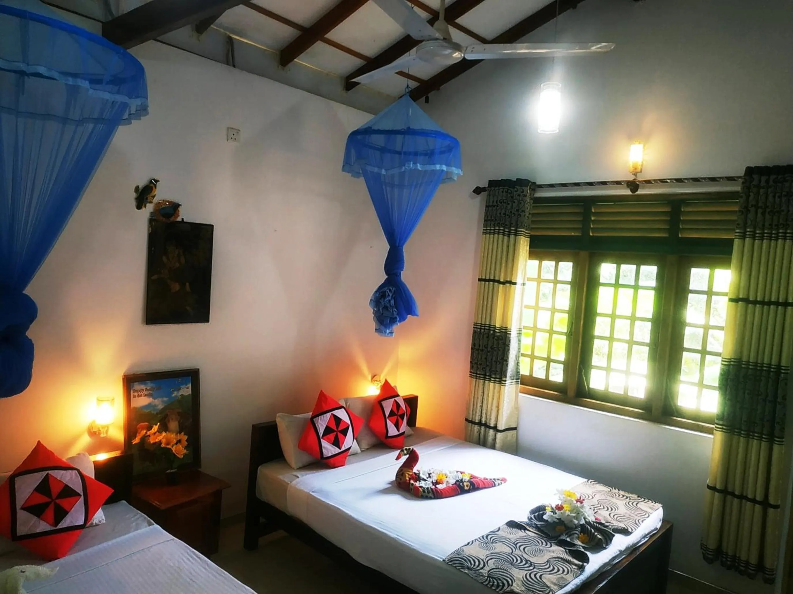 View (from property/room), Bed in Greenwood Udawalawa Safari Resort