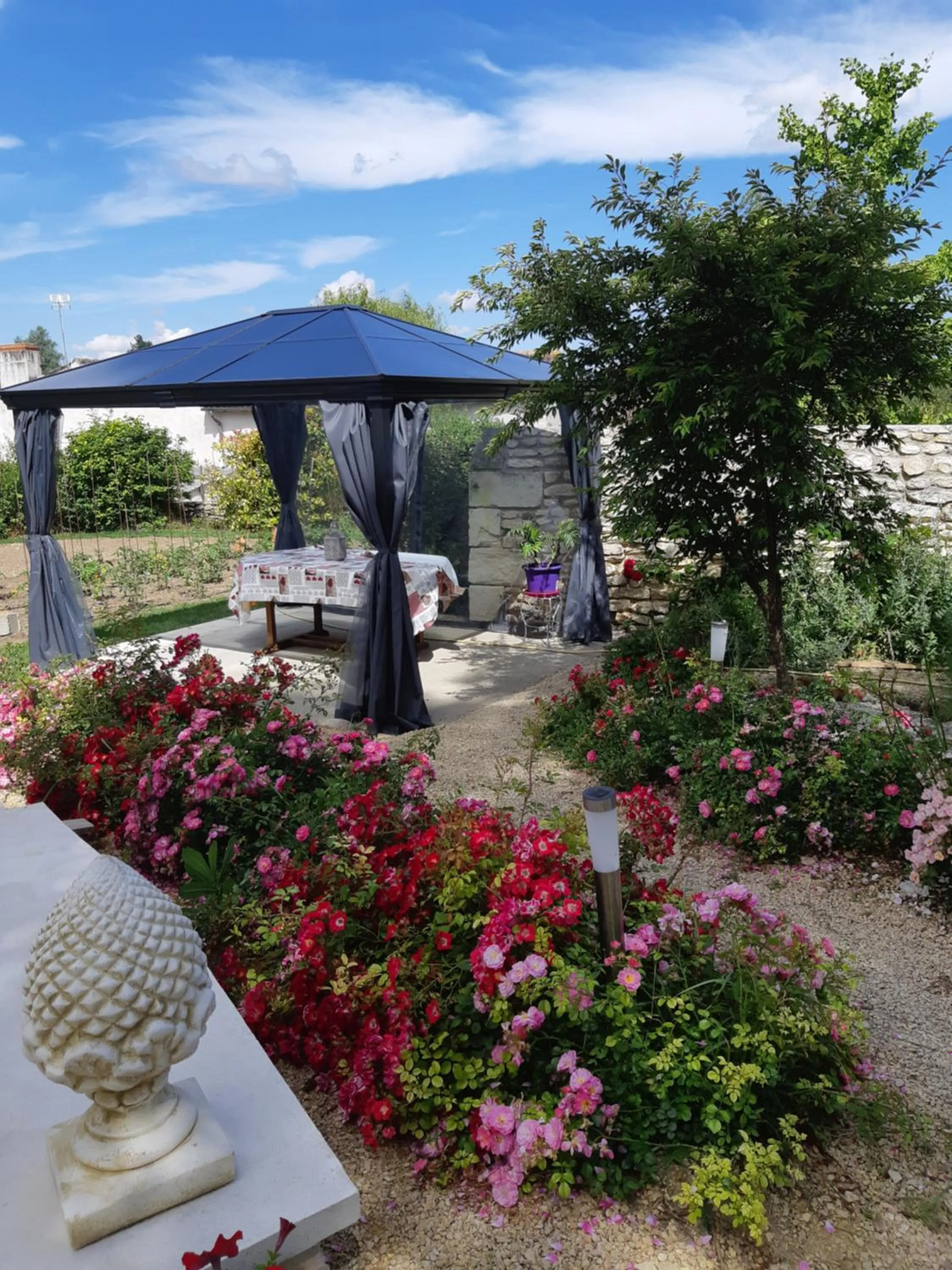 Garden in Chambre d'Hôtes Les Orchidées FUTUROSCOPE CHASSENEUIL POITIERS