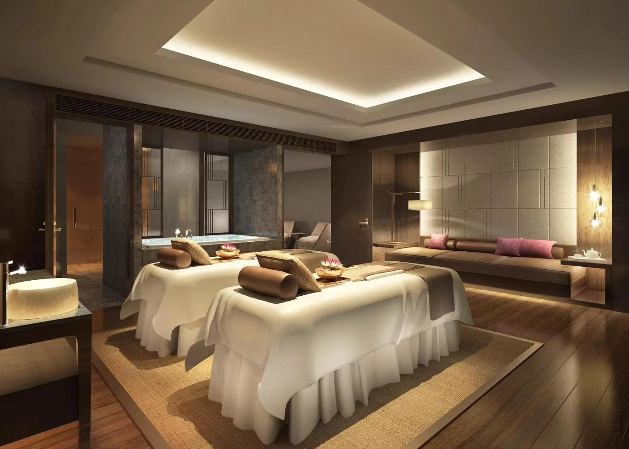 Spa and wellness centre/facilities, Bed in Vignette Collection Palm Springs Hotel Chengdu by IHG
