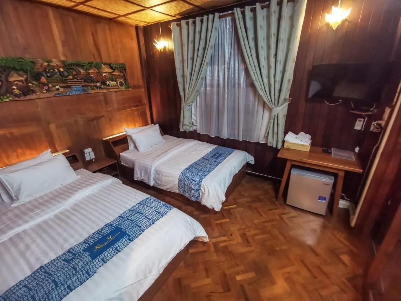 Bed in Baanthep Antique Homestay