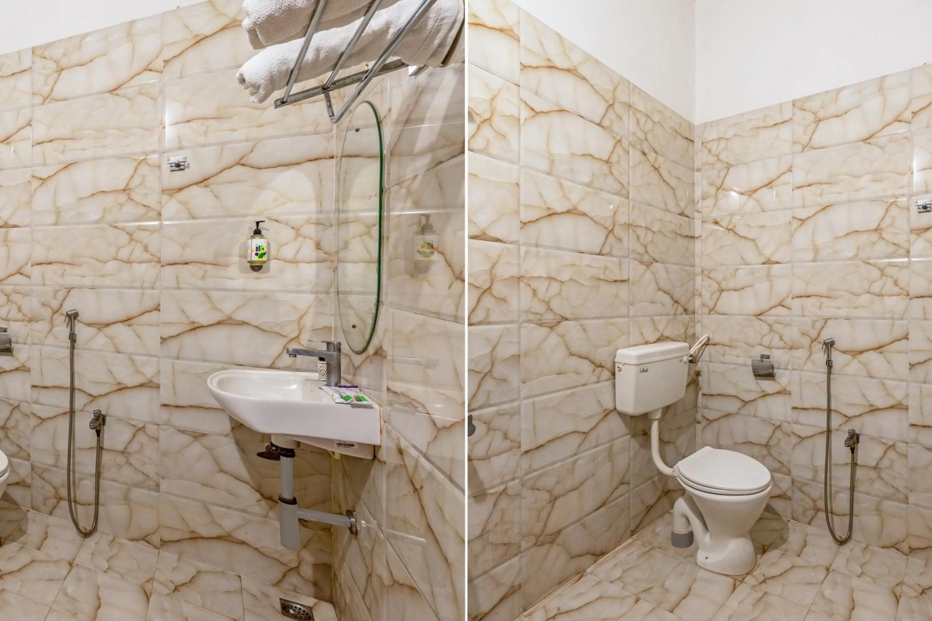 Bathroom in Treebo Grace Inn, 3 Min Walk From Promenade Beach