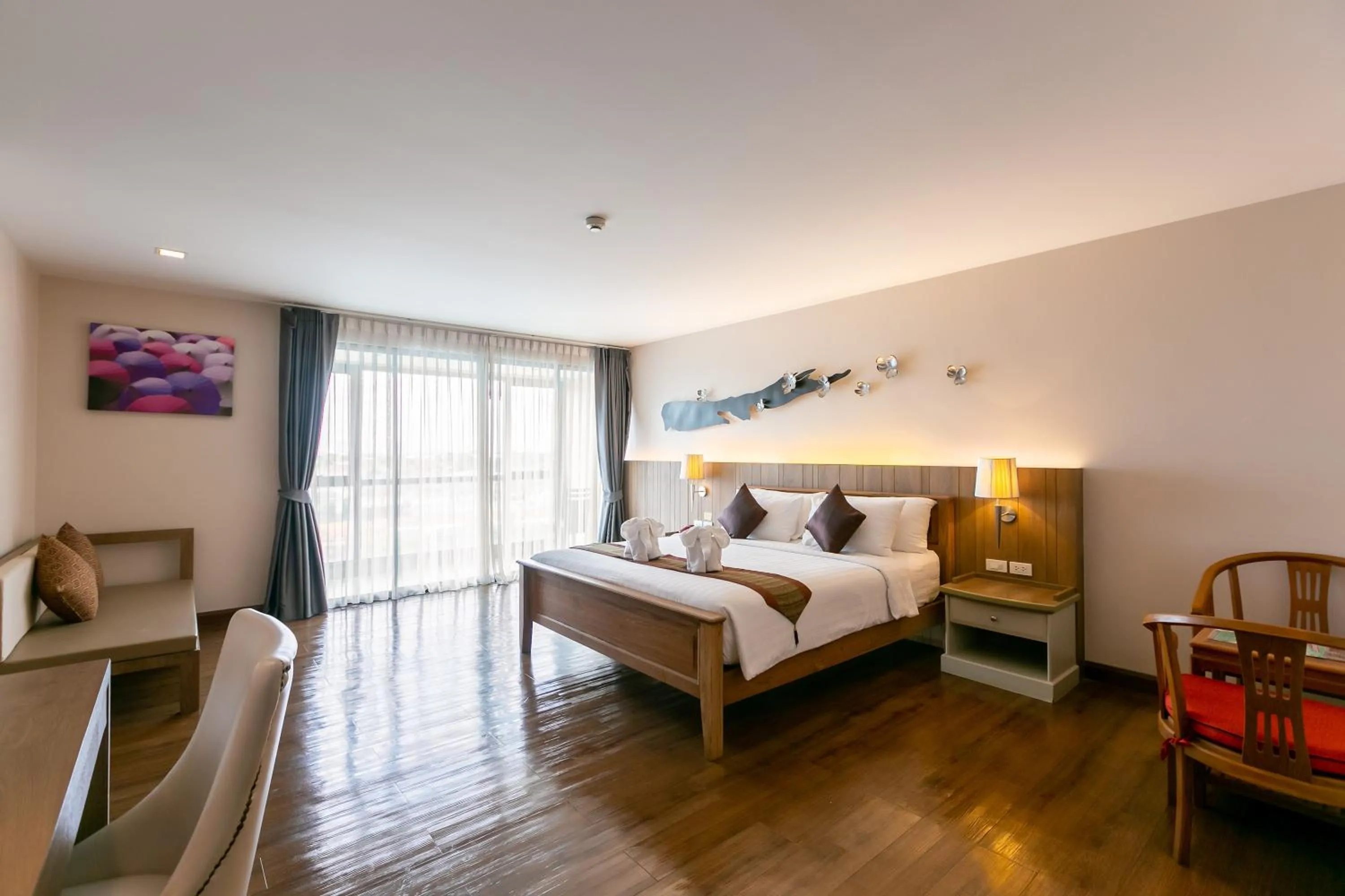 Bed in Grand Ratchapruek Hotel