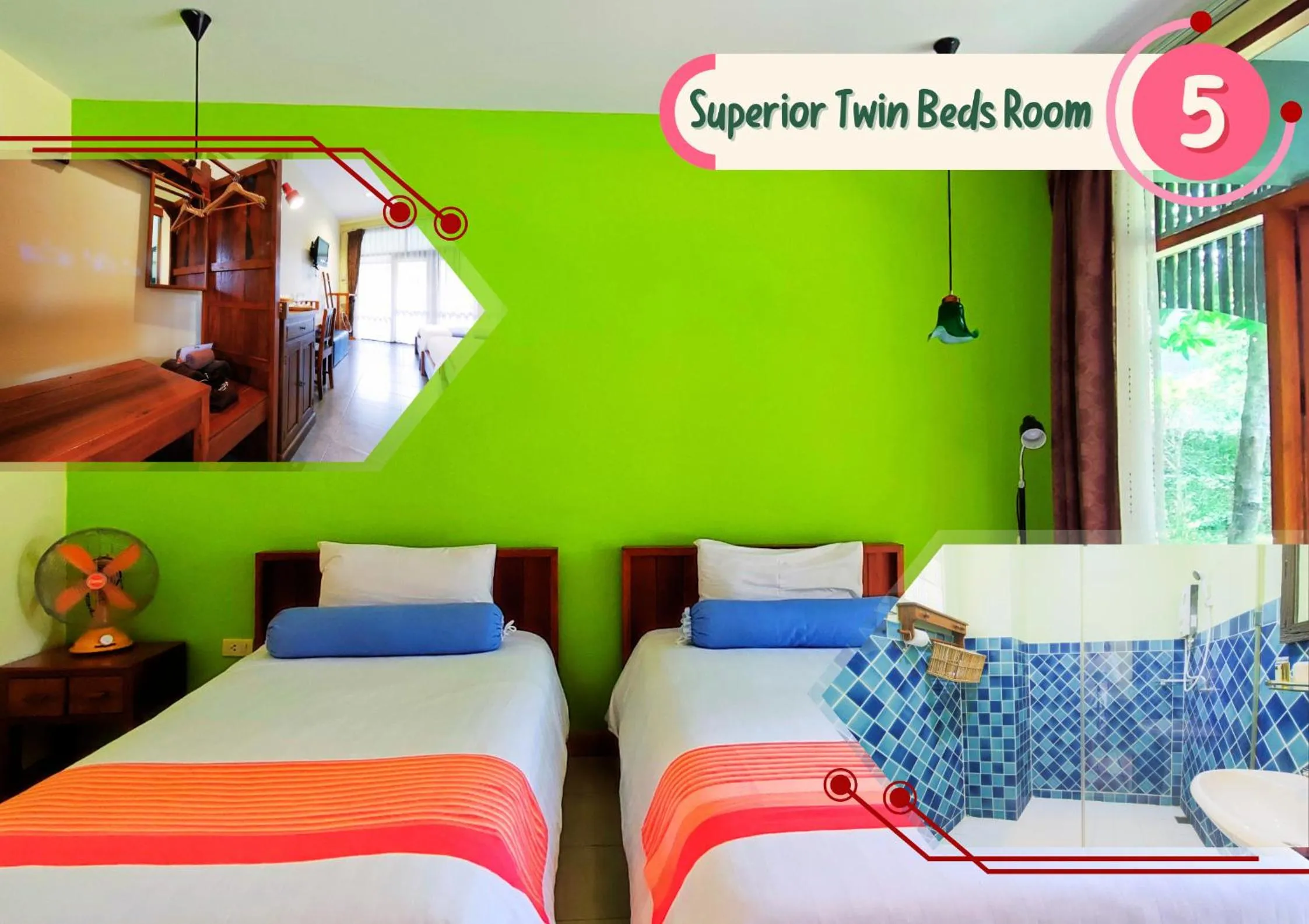 Bed in AuangKham Resort