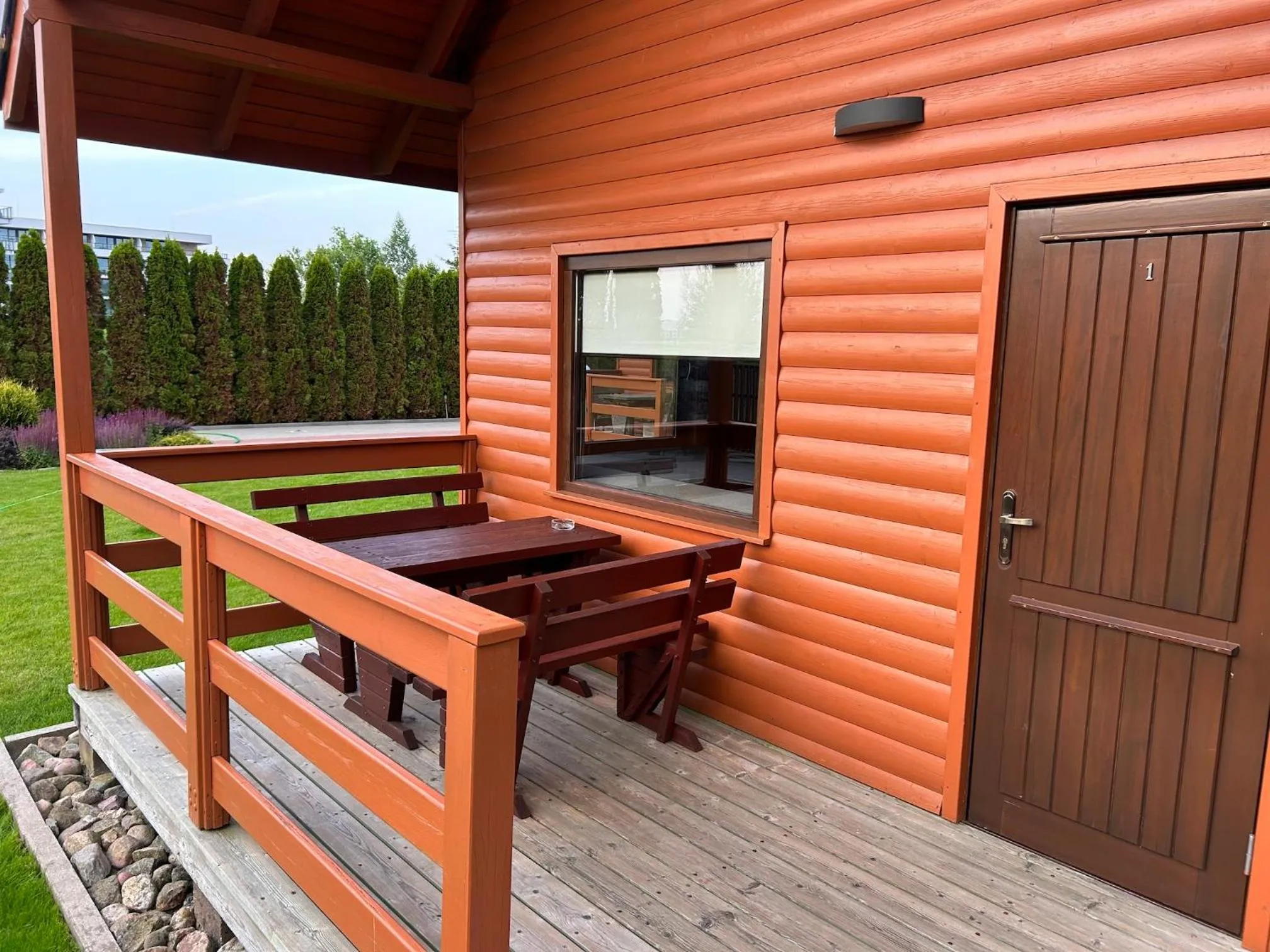 Balcony/Terrace in Domki Wczasowe Papaya