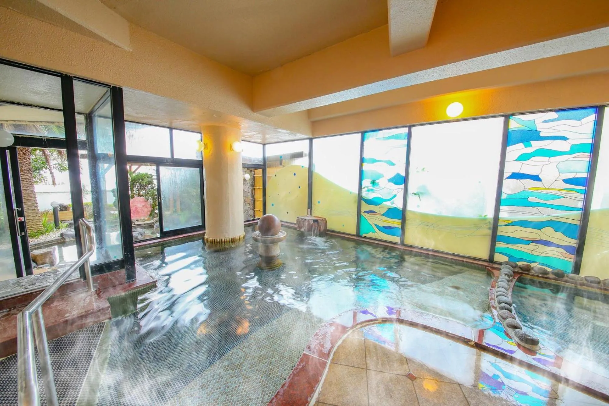 Hot Spring Bath in Ooedo Onsen Monogatari Toi Marine Hotel