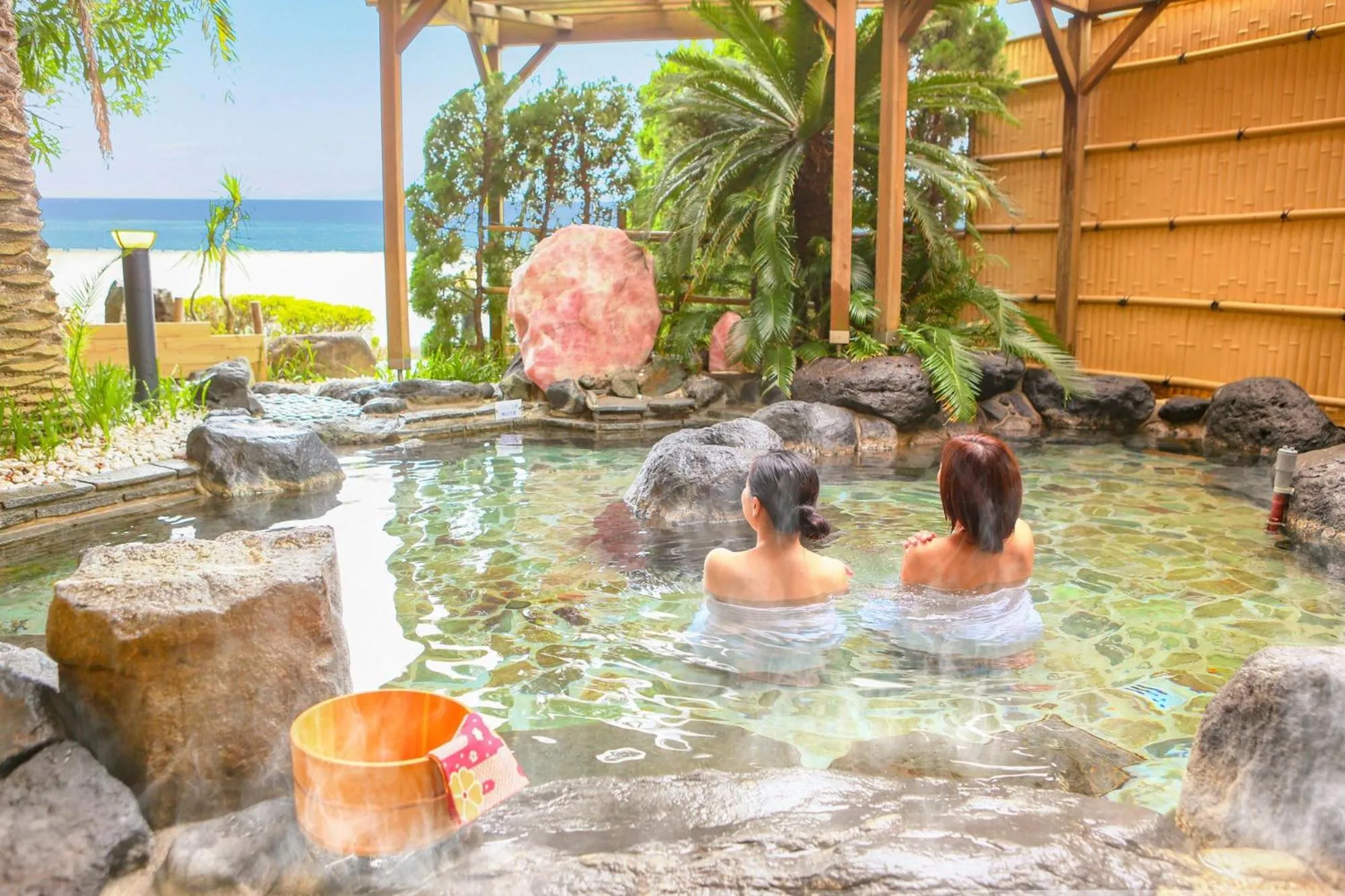 Hot Spring Bath in Ooedo Onsen Monogatari Toi Marine Hotel