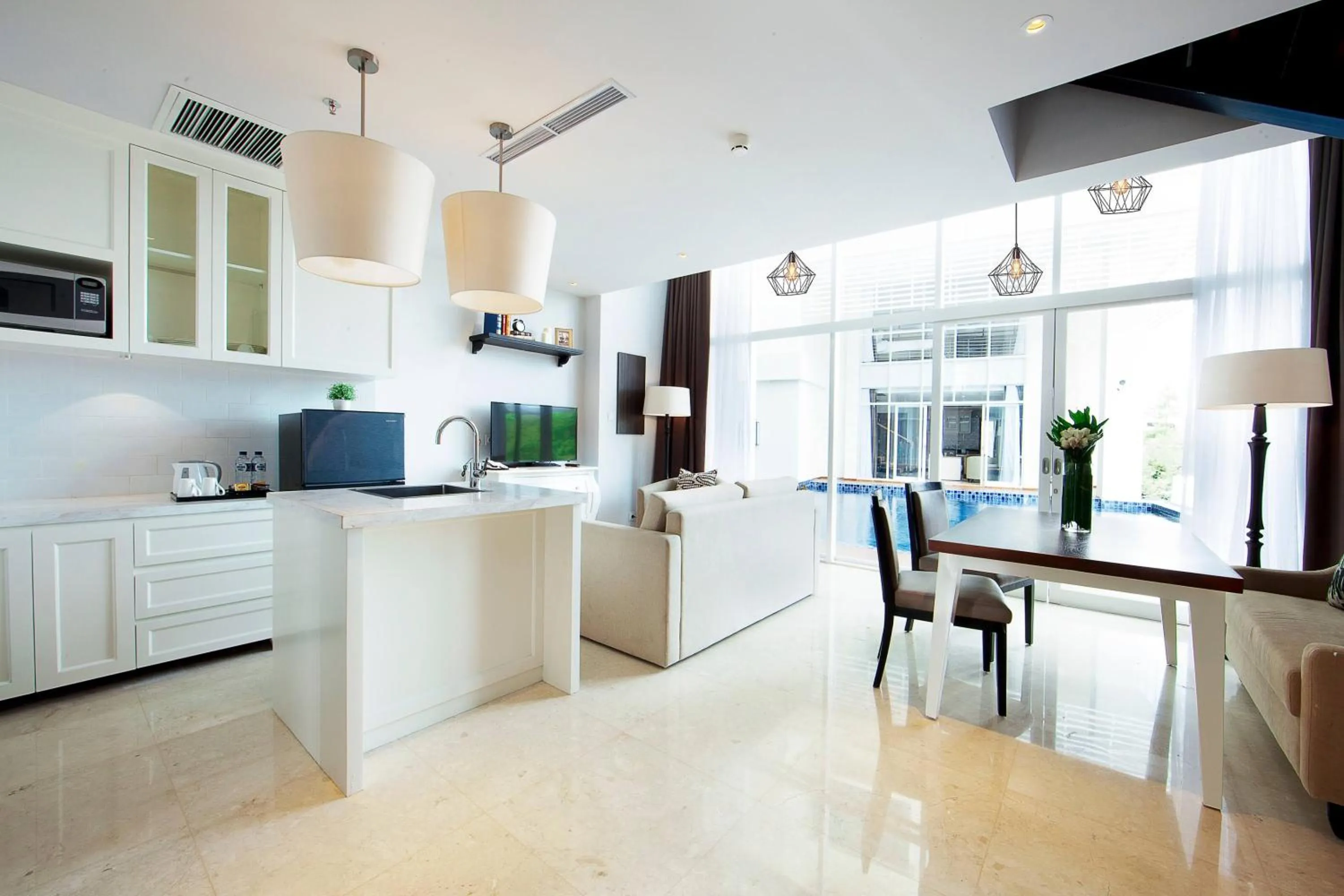 Communal kitchen in De Paviljoen Bandung