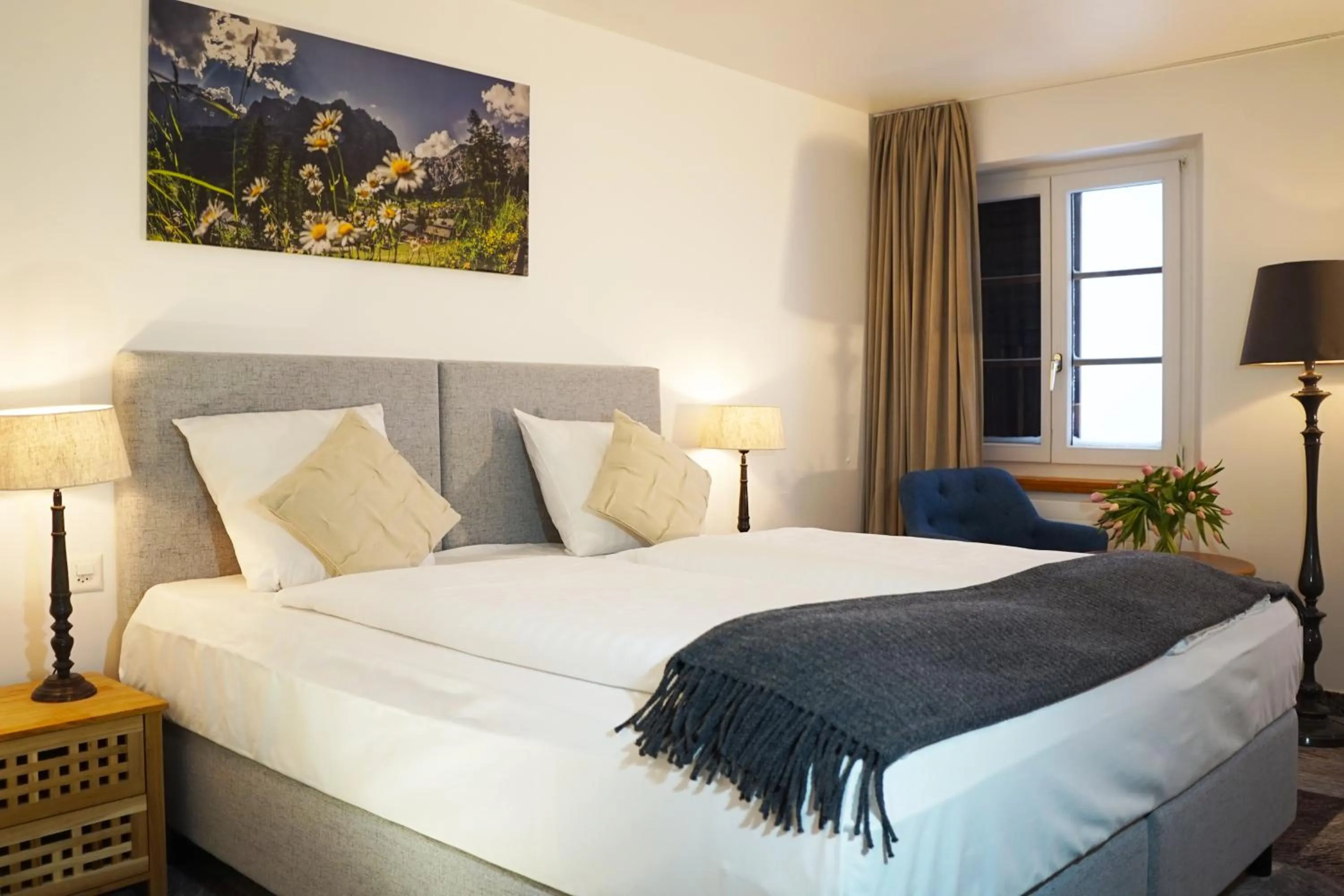 Bed in Thermalhotel De France