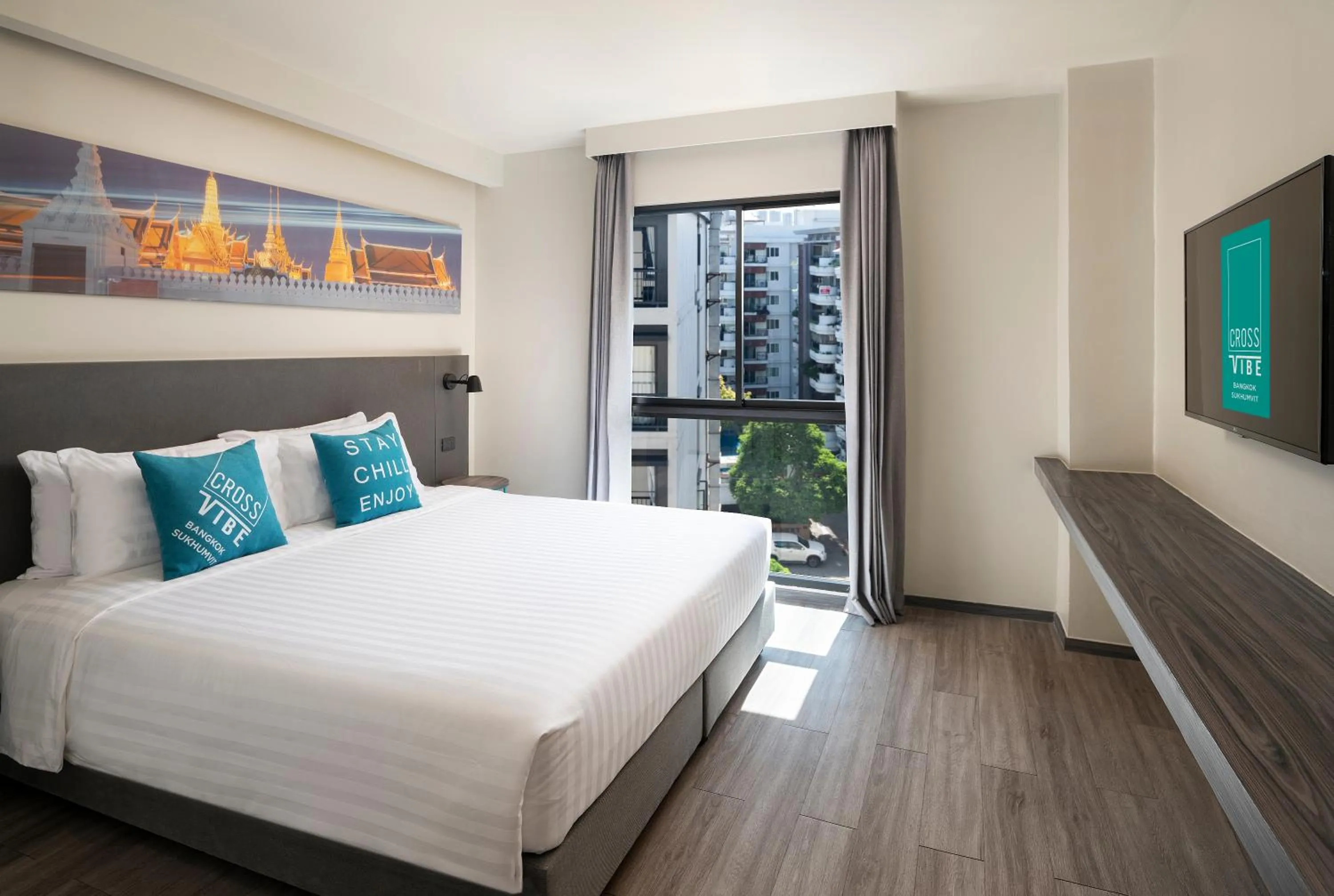 Bed in Cross Vibe Bangkok Sukhumvit