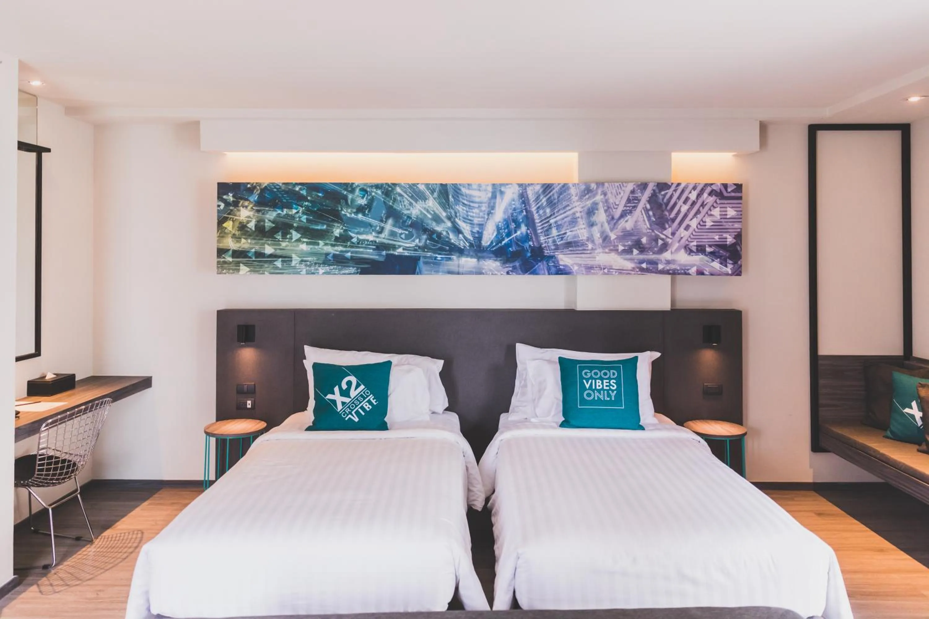 Bed in Cross Vibe Bangkok Sukhumvit
