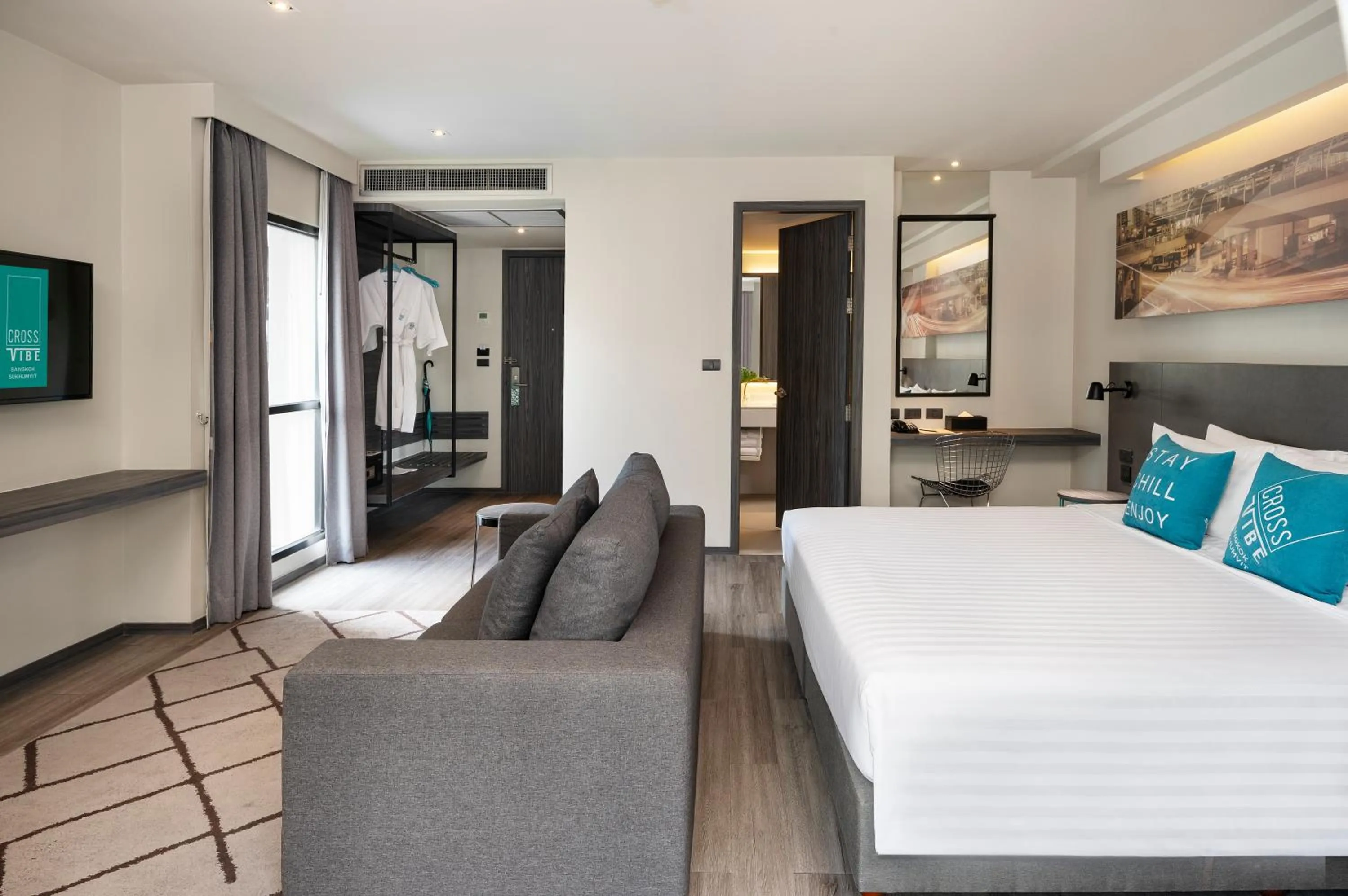 Bed in Cross Vibe Bangkok Sukhumvit