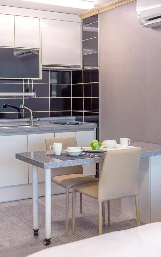 Kitchen or kitchenette in Onda D'oro Hostel