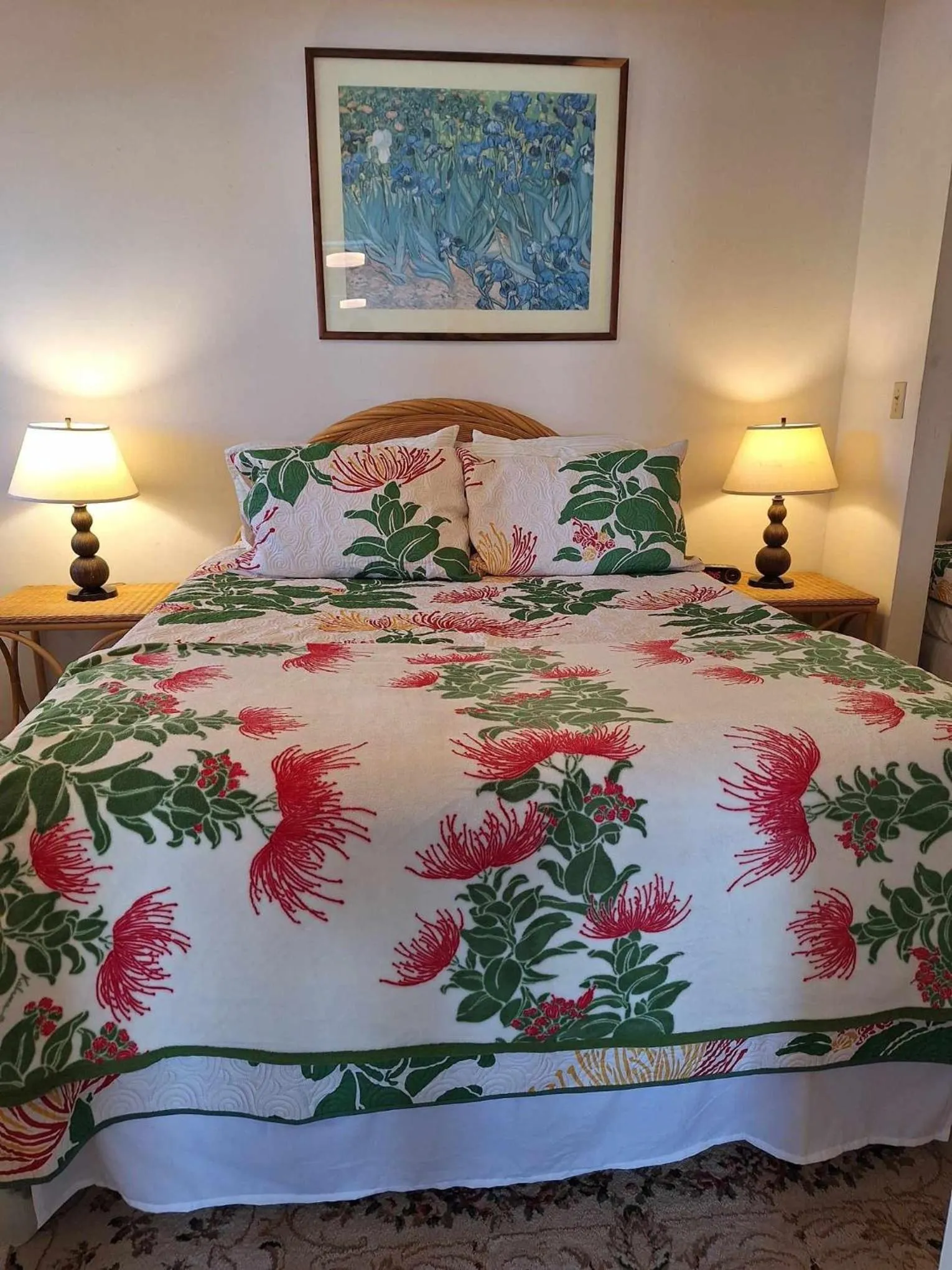 Bed in Belle Vue Waimea B&B Corporation - Big Island of Hawaii