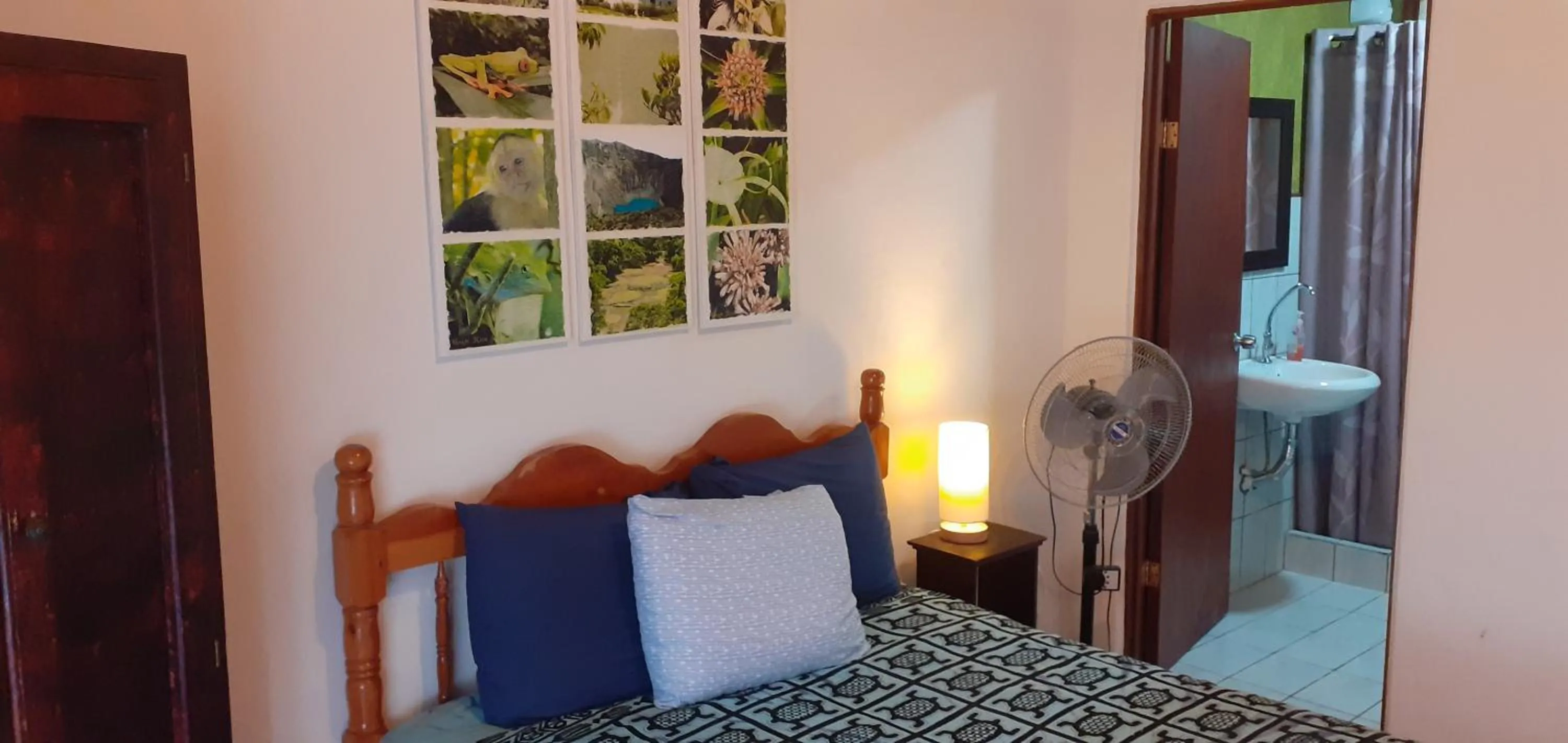 Shower, Bed in Montaña Linda Guest House Orosi