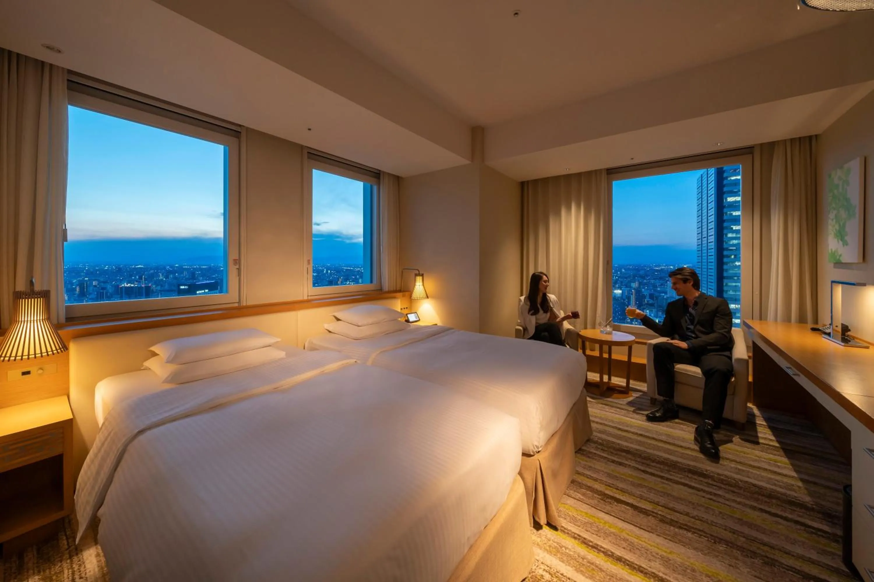 People, Bed in Nagoya JR Gate Tower Hotel
