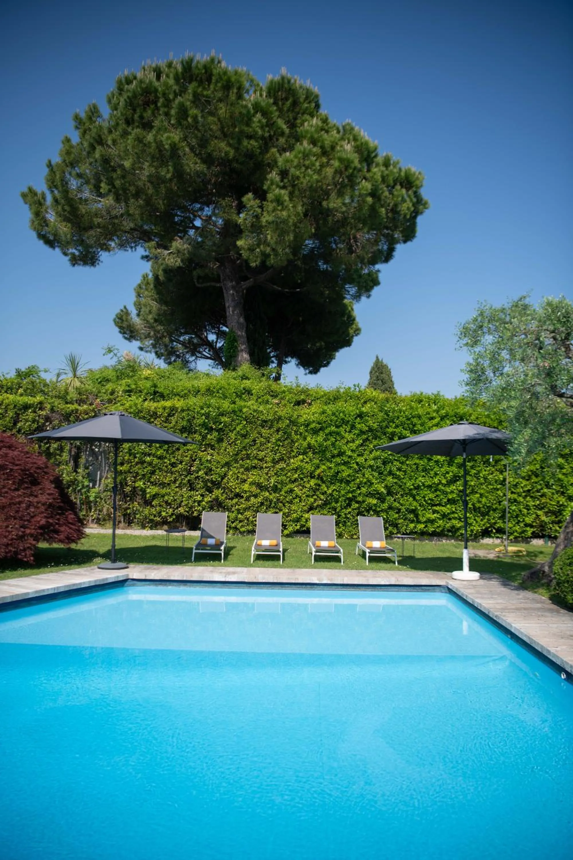 Swimming pool in Holiday Garda Villa Dolcelago Lake Front