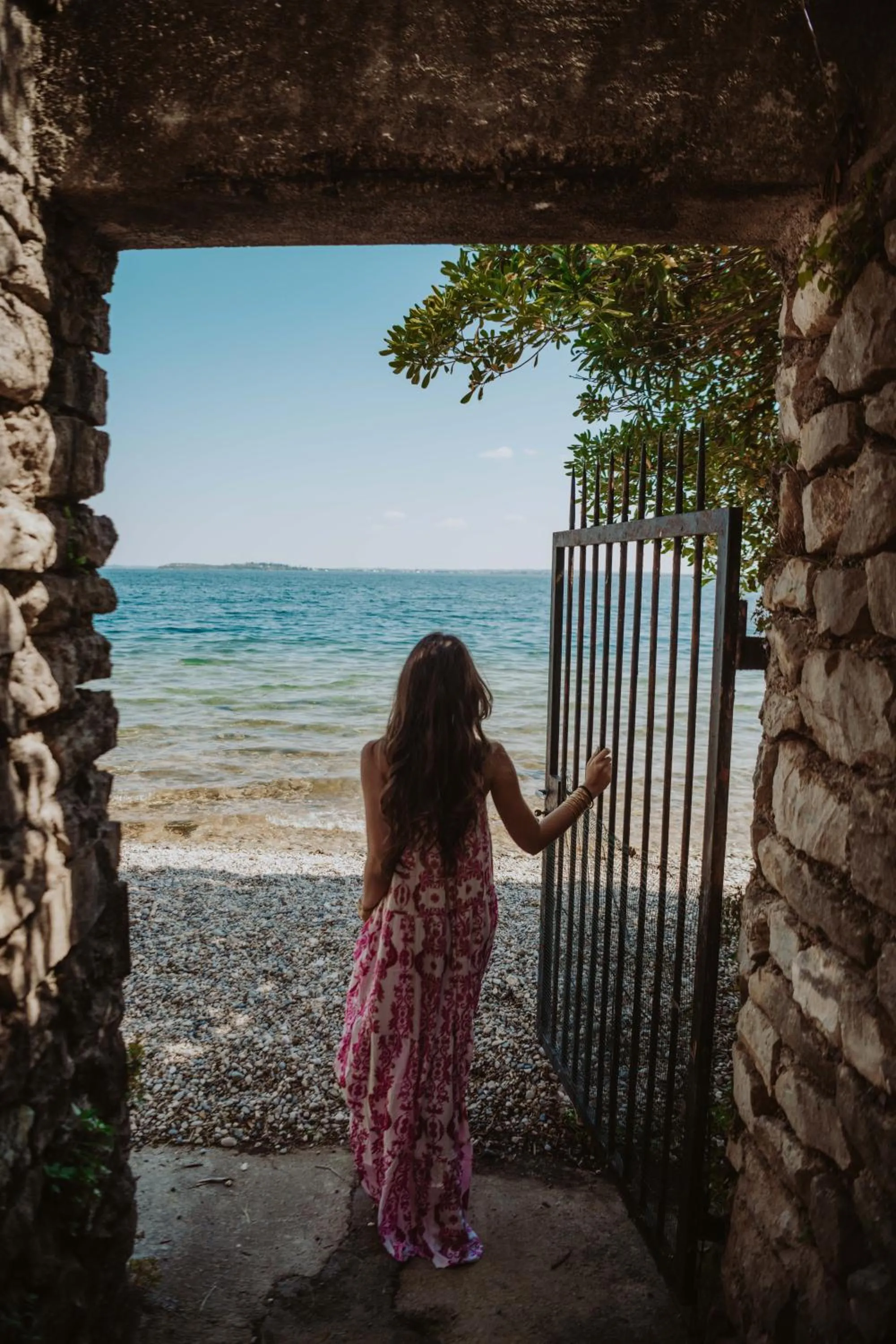 Beach in Holiday Garda Villa Dolcelago Lake Front