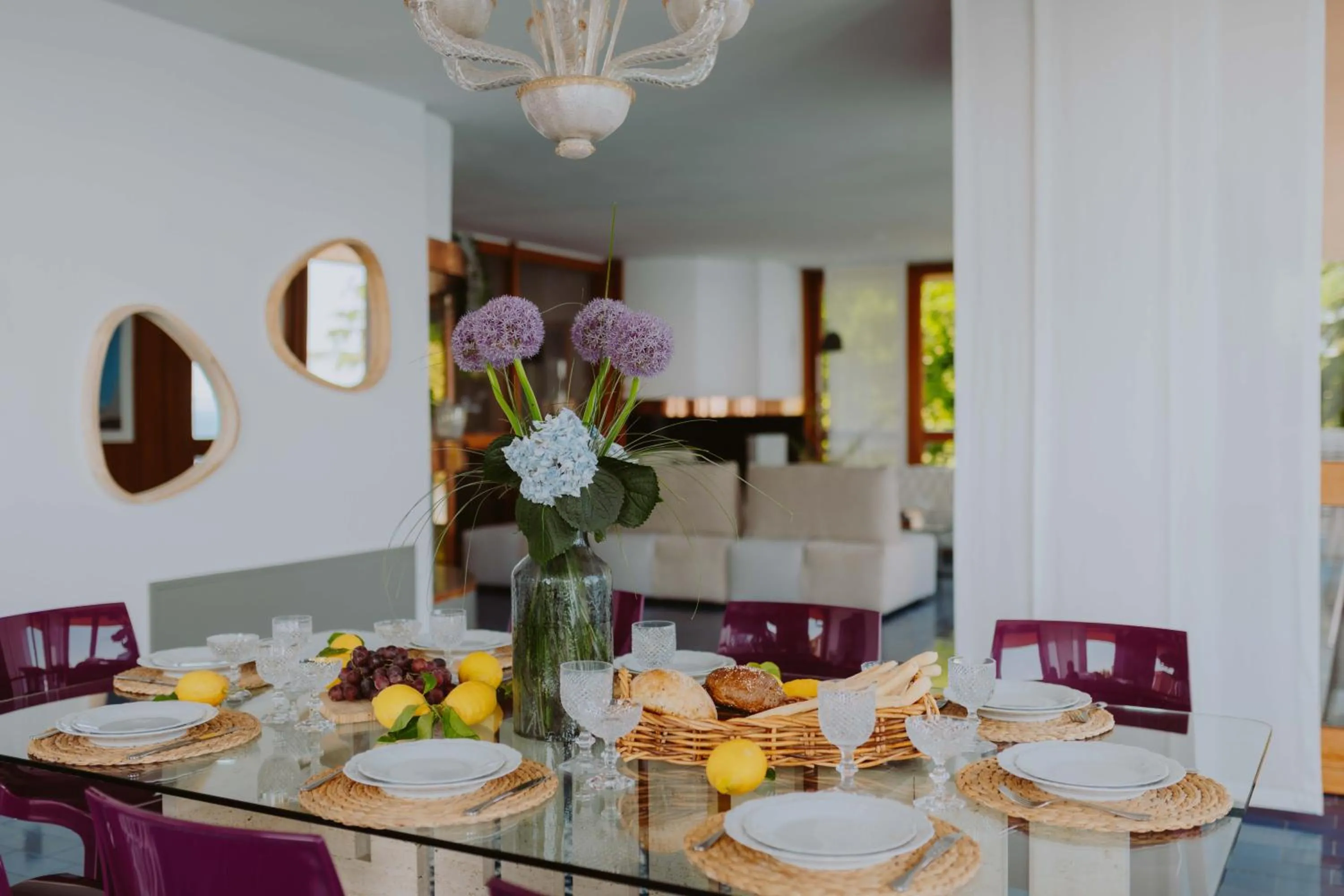 Dining area in Holiday Garda Villa Dolcelago Lake Front