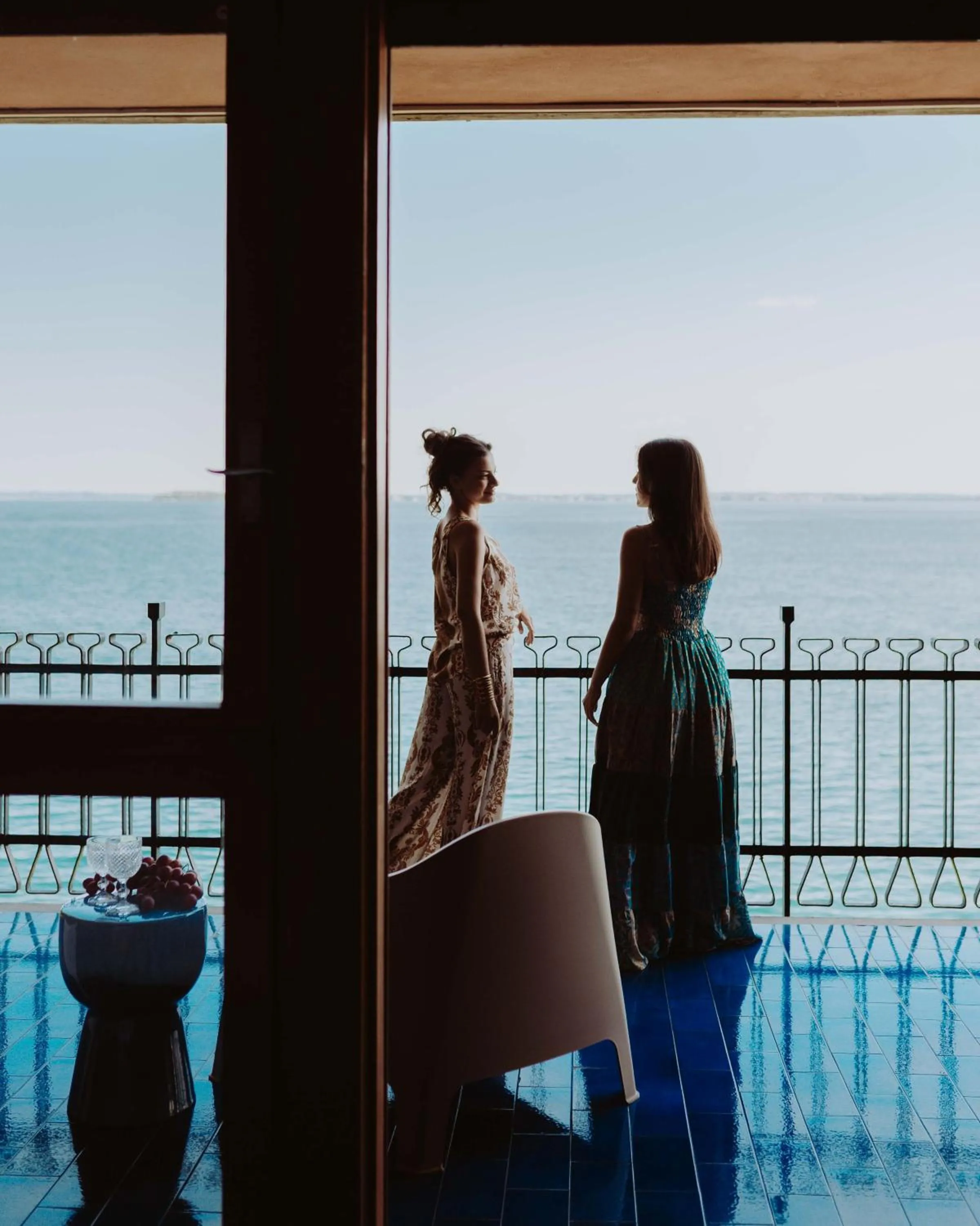Balcony/Terrace in Holiday Garda Villa Dolcelago Lake Front
