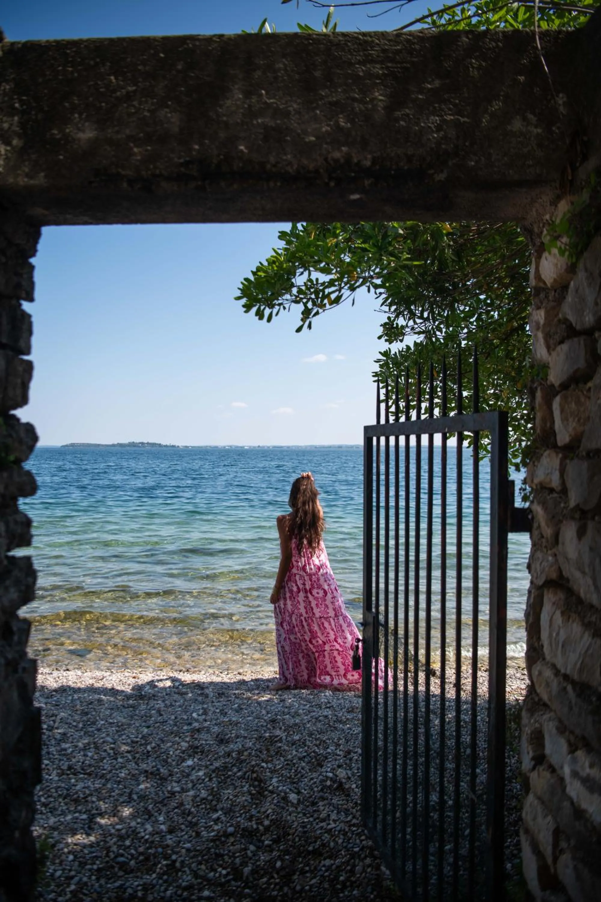 Beach in Holiday Garda Villa Dolcelago Lake Front
