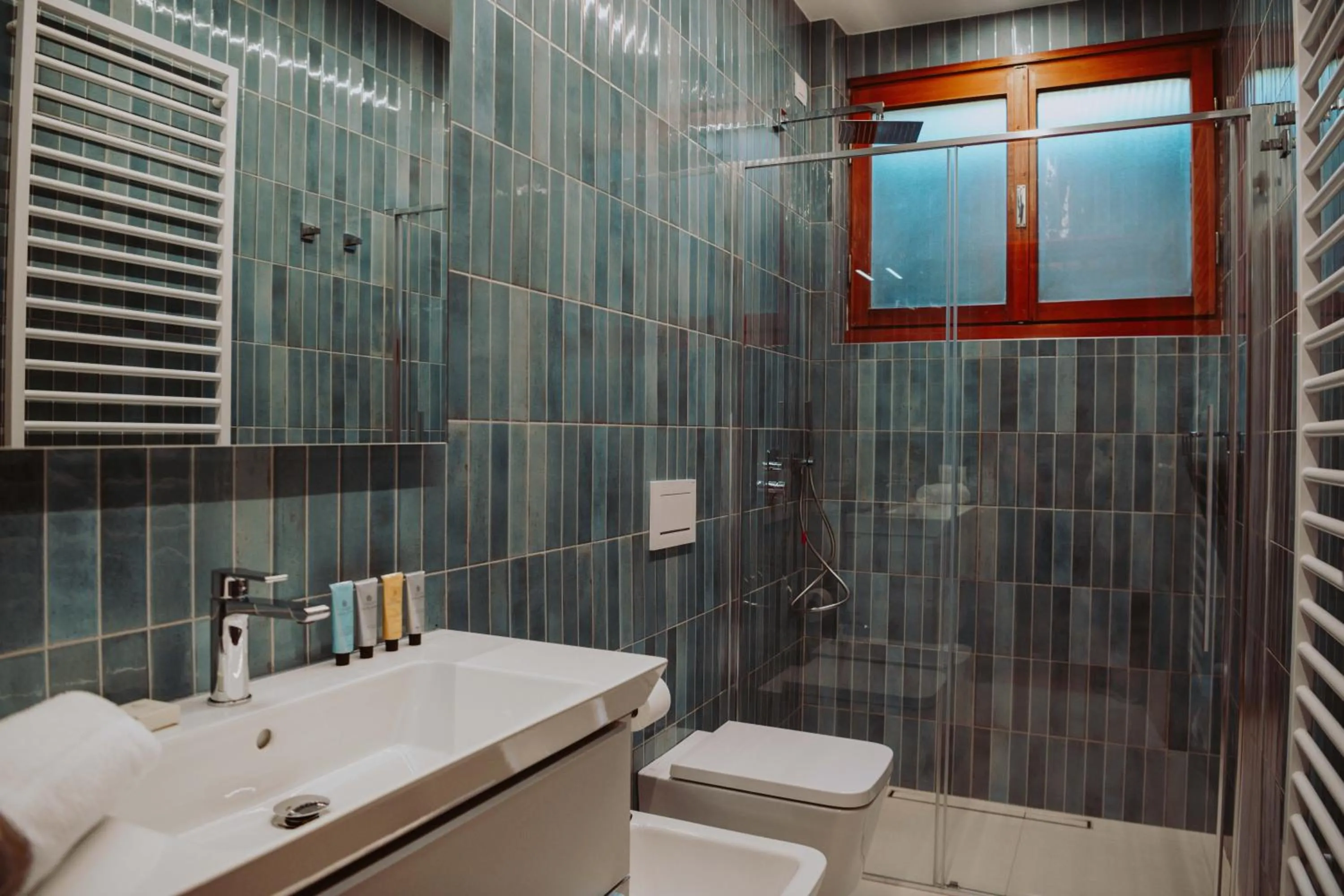 Shower in Holiday Garda Villa Dolcelago Lake Front