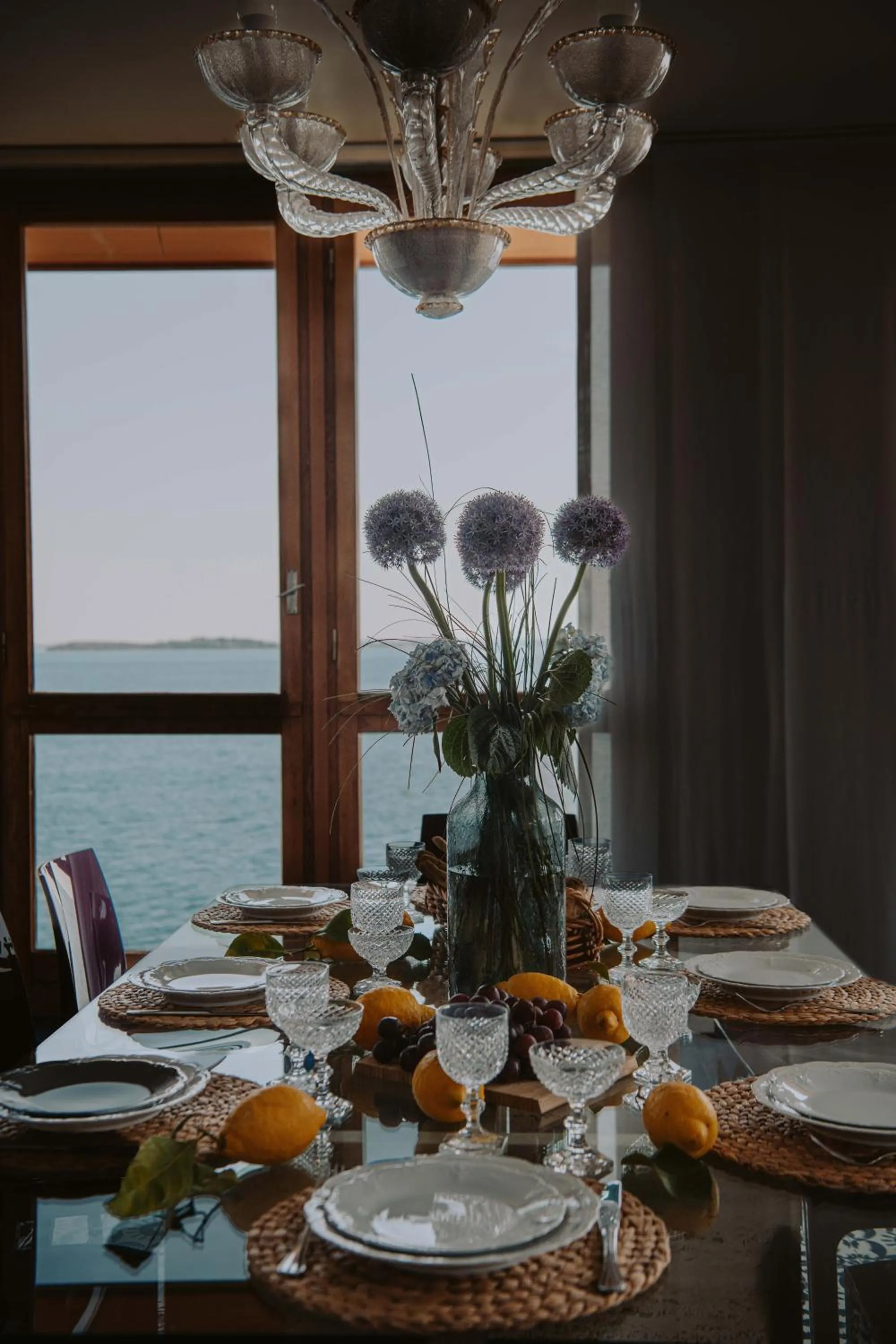 Dining area in Holiday Garda Villa Dolcelago Lake Front