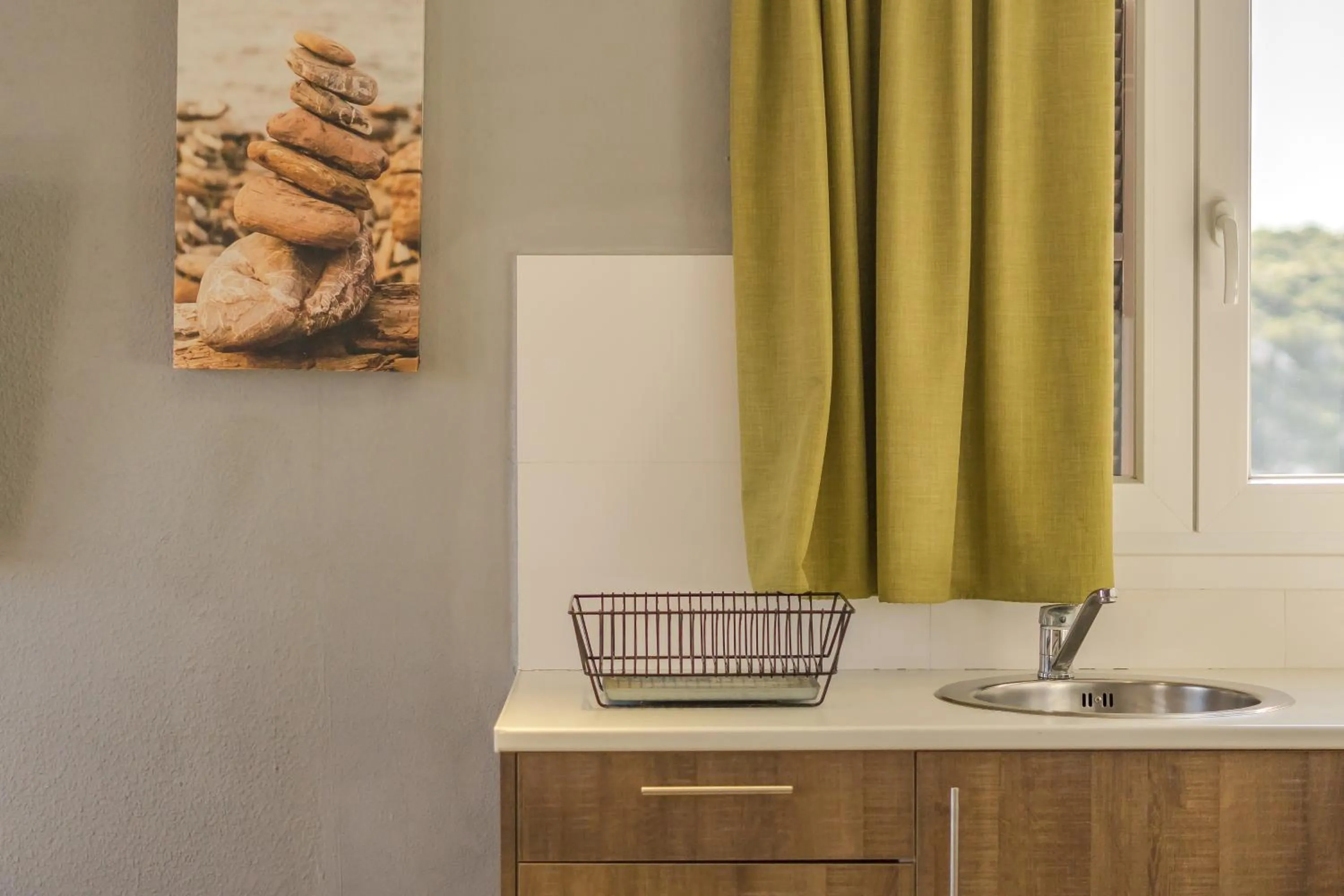 Kitchen or kitchenette in Aparthotel Nelva Resort