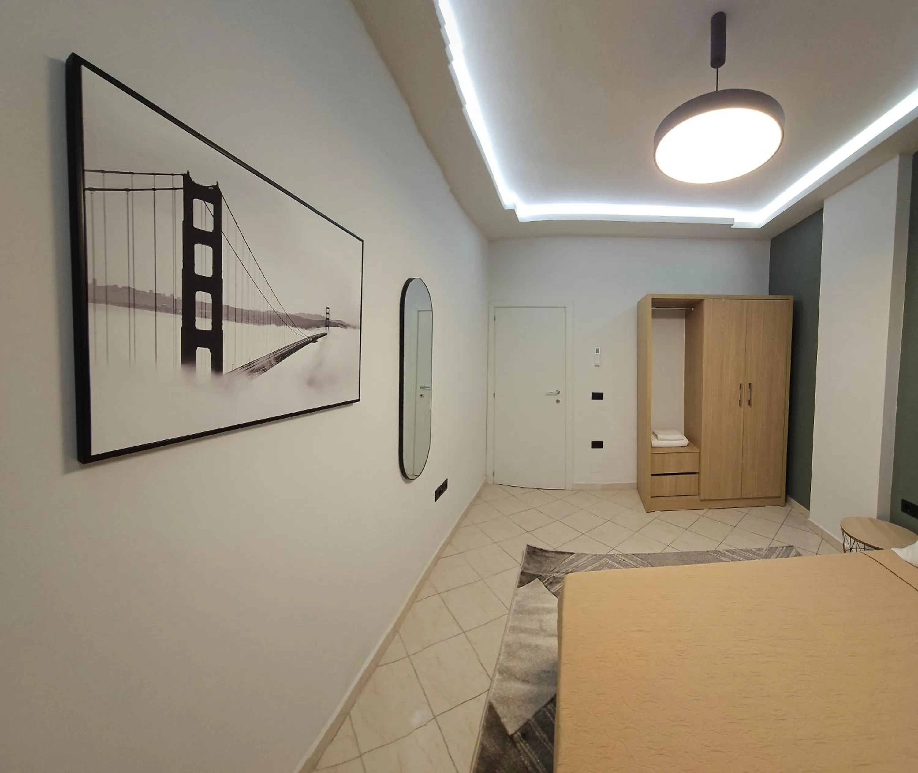 Bed in Oda Hotel Tirana