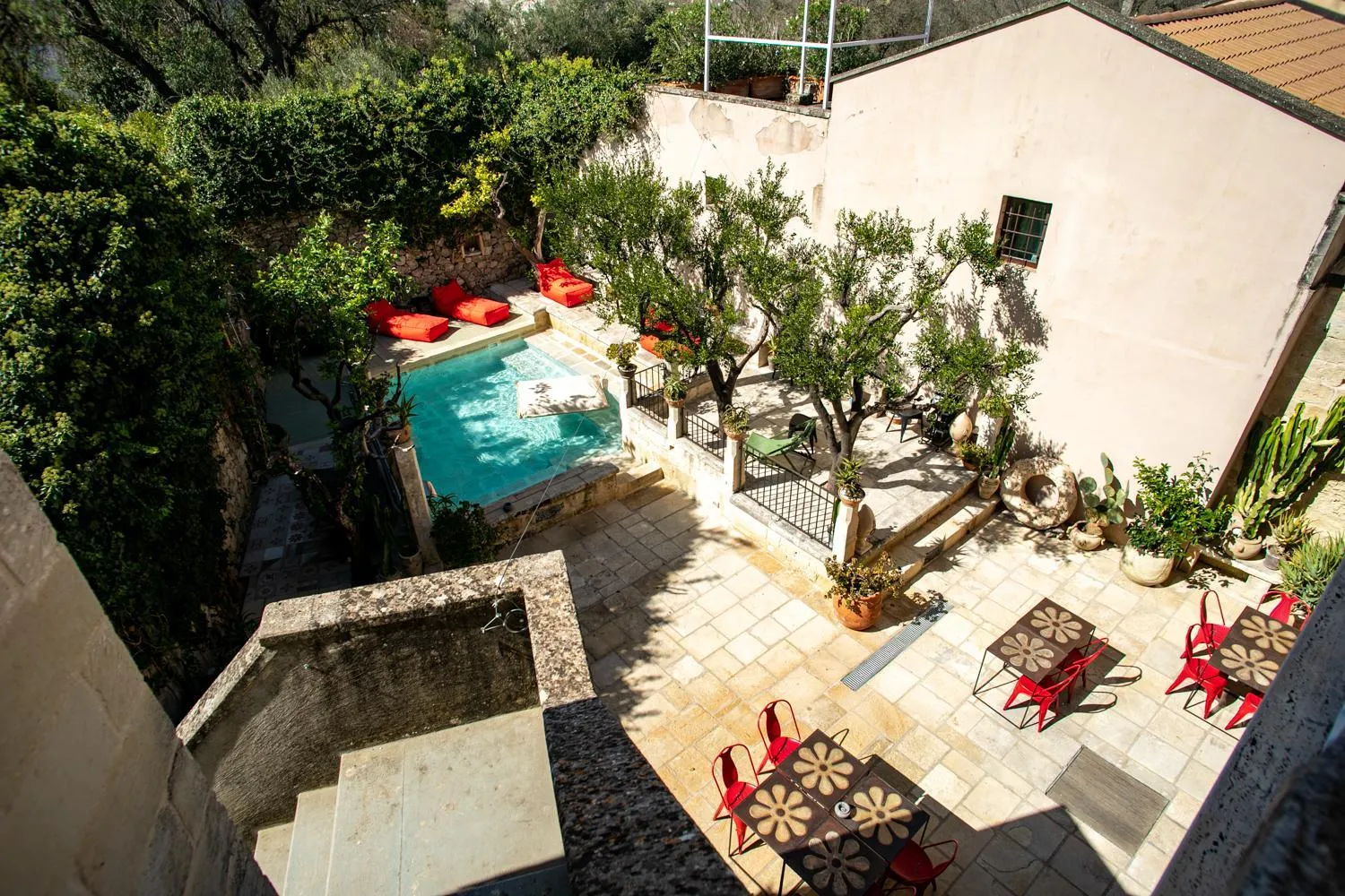 Patio in Palazzo Mandurino luxury relais