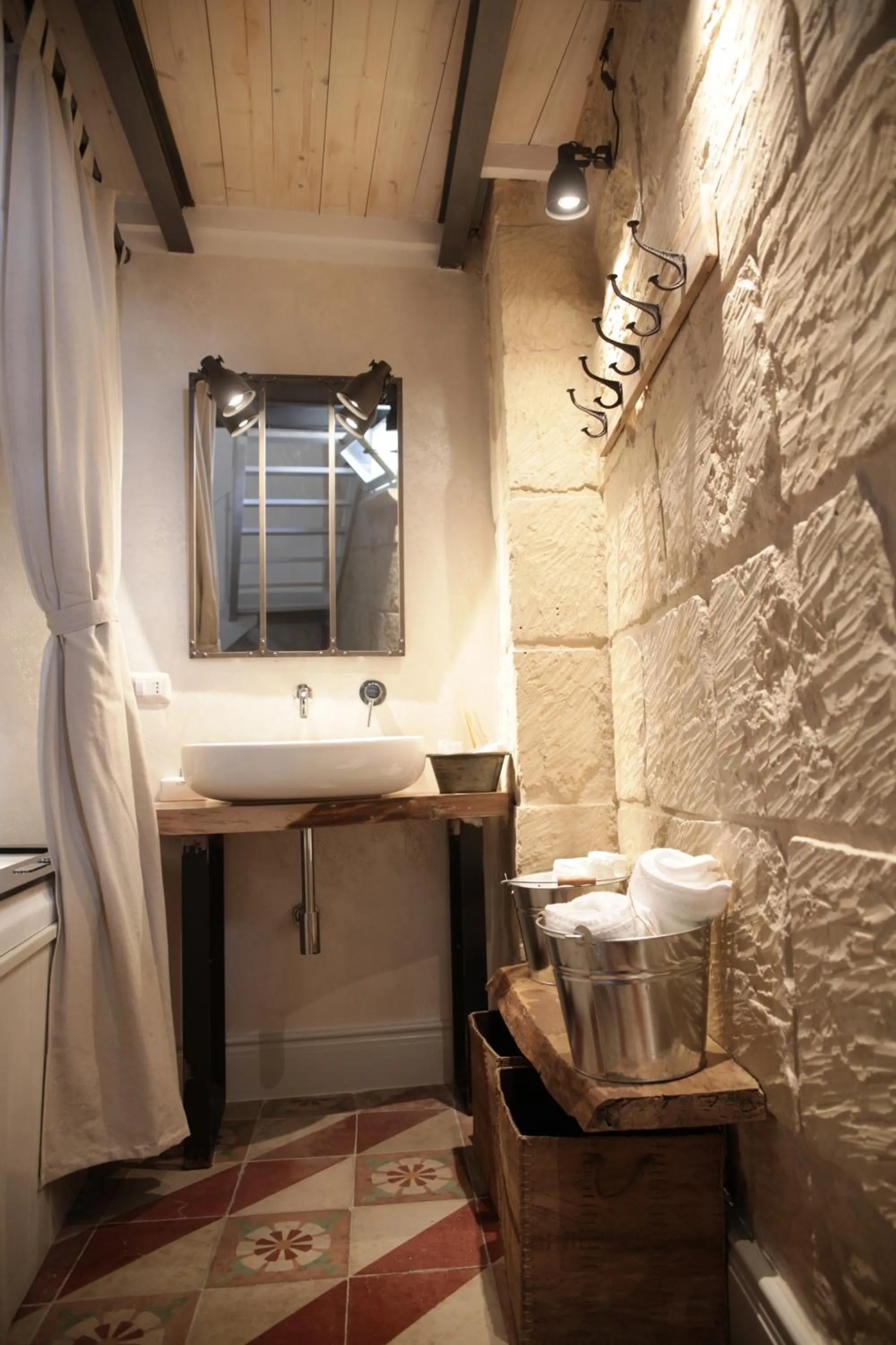 Bathroom in Palazzo Mandurino luxury relais