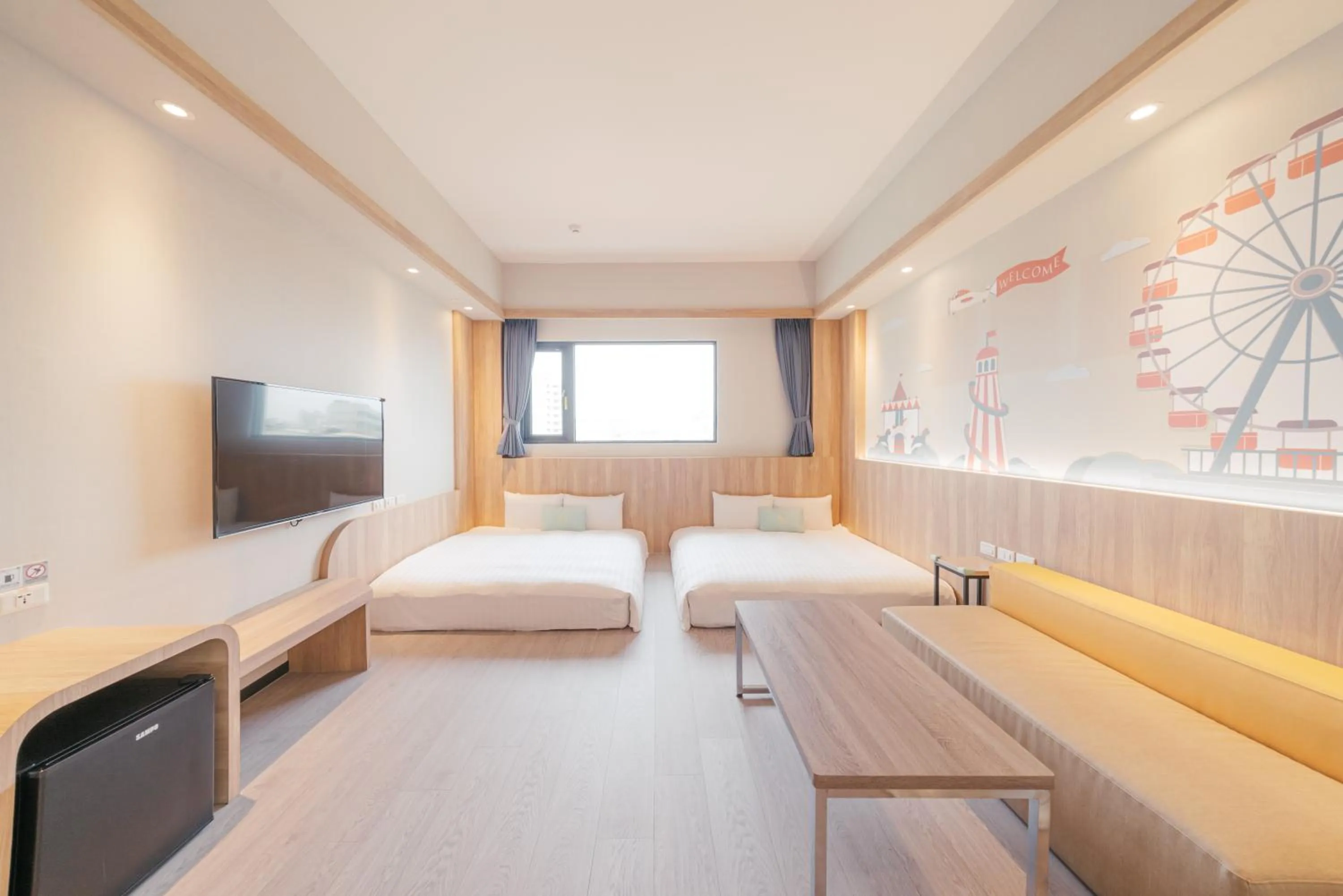 Children play ground, Bed in Hotel Liyaou