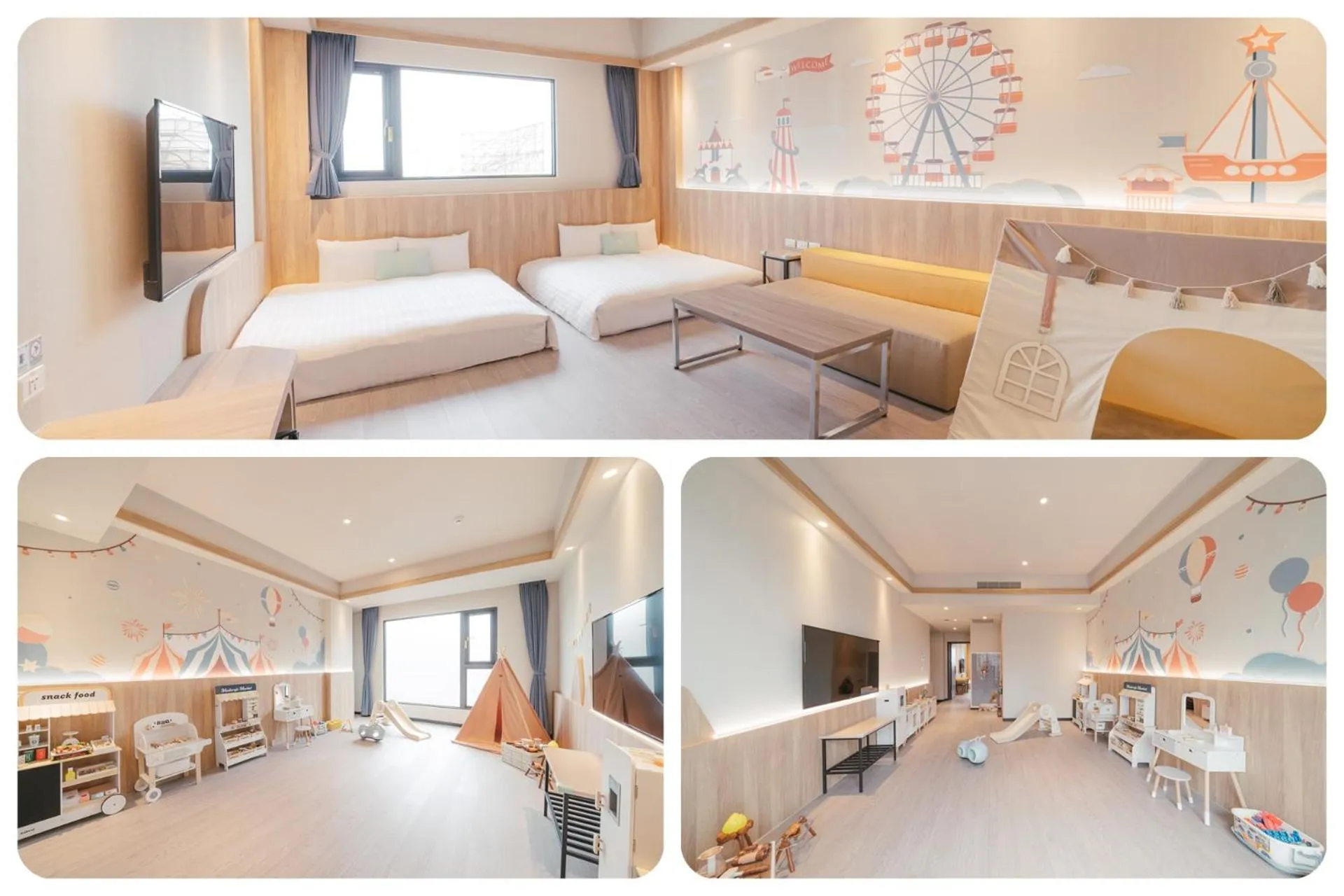 Children play ground, Bed in Hotel Liyaou