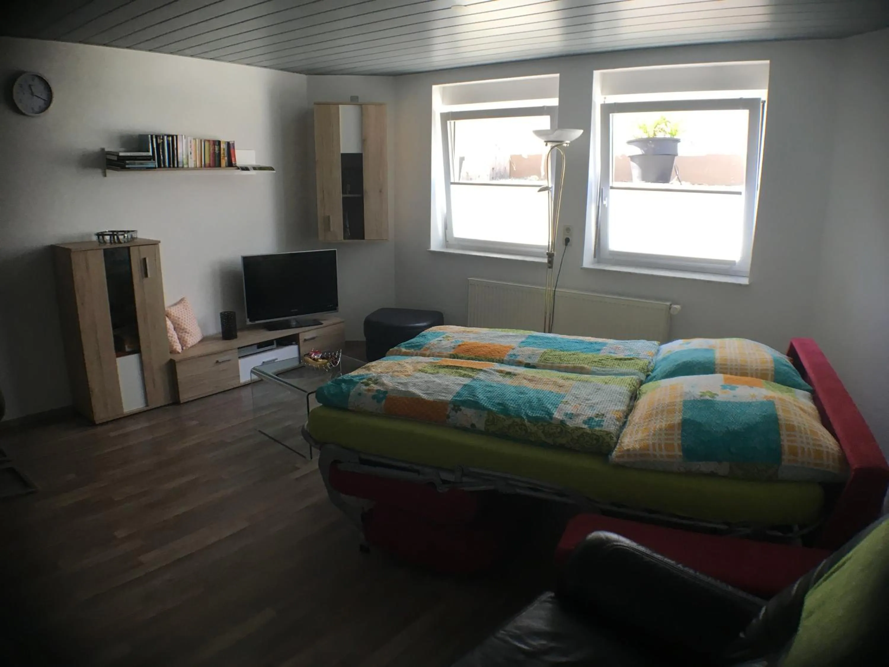 Bed in Ferienwohnung Alte B3