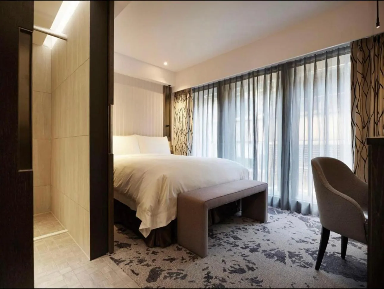 Bed in At Home Hotel Ximen