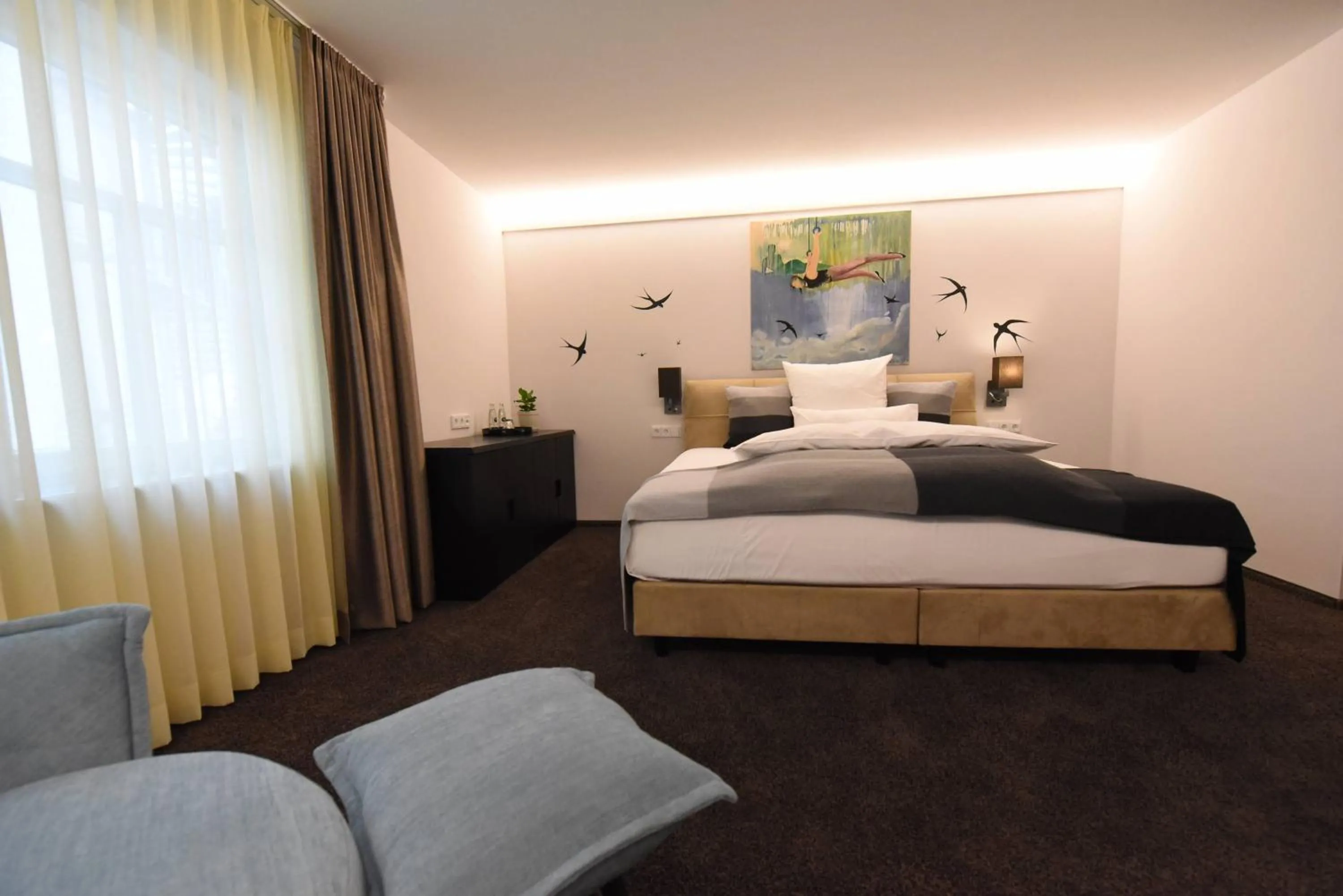 View (from property/room), Bed in Höll am Main