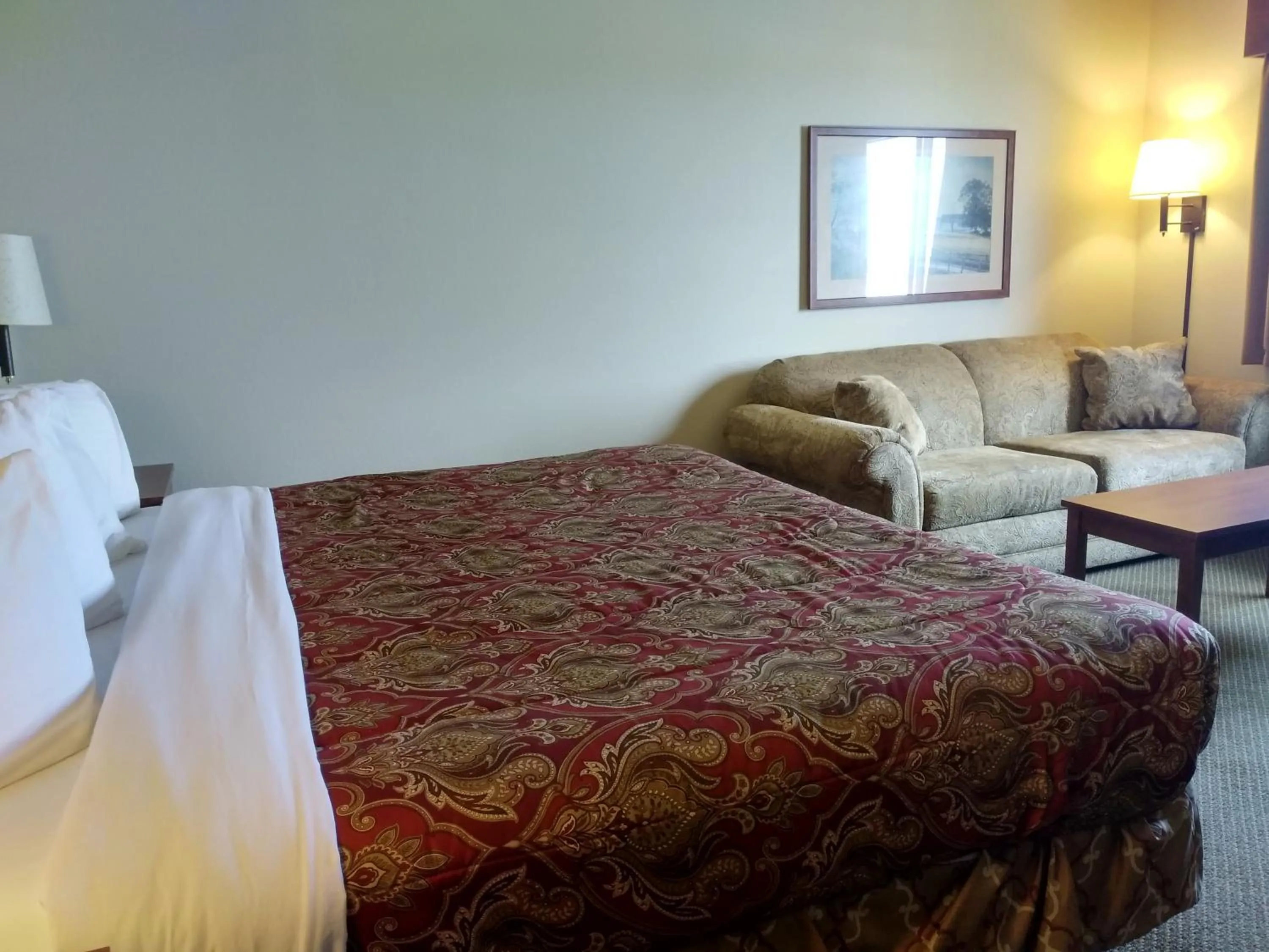 Bed in Madelia Hotel & Suites