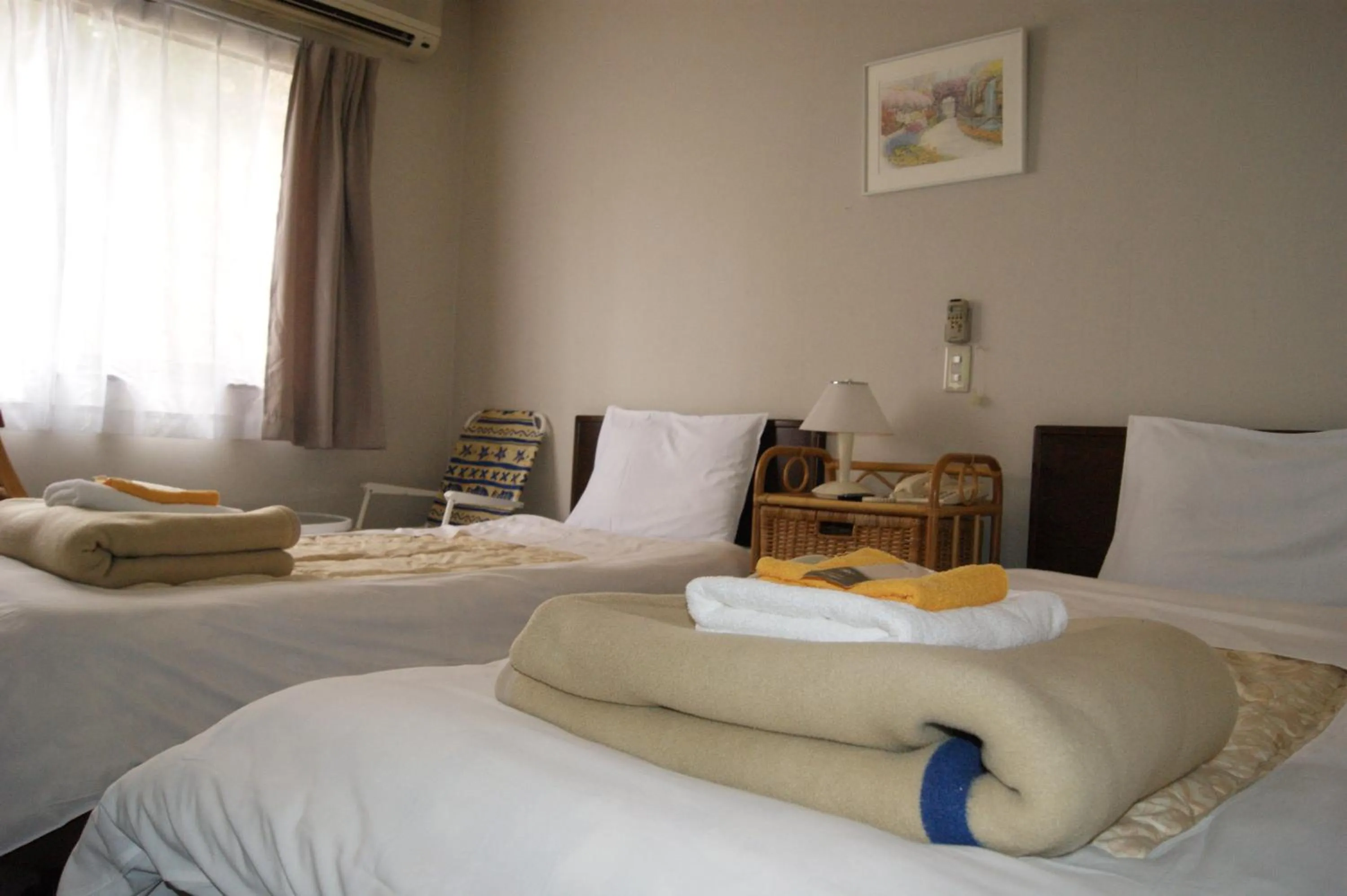 Bed in Pension Good Luck Takayama