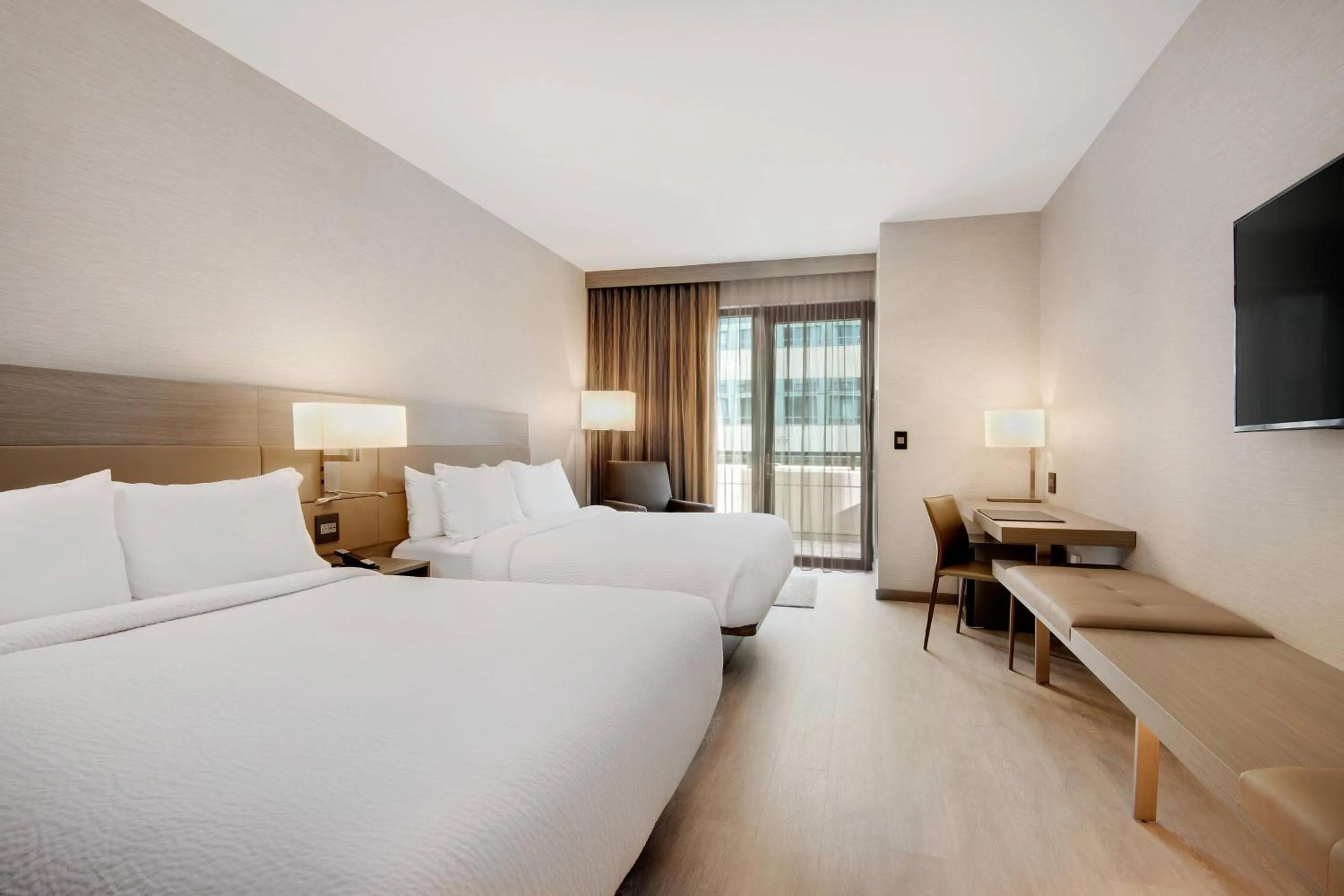 Photo of the whole room, Bed in AC Hotel Asheville Downtown