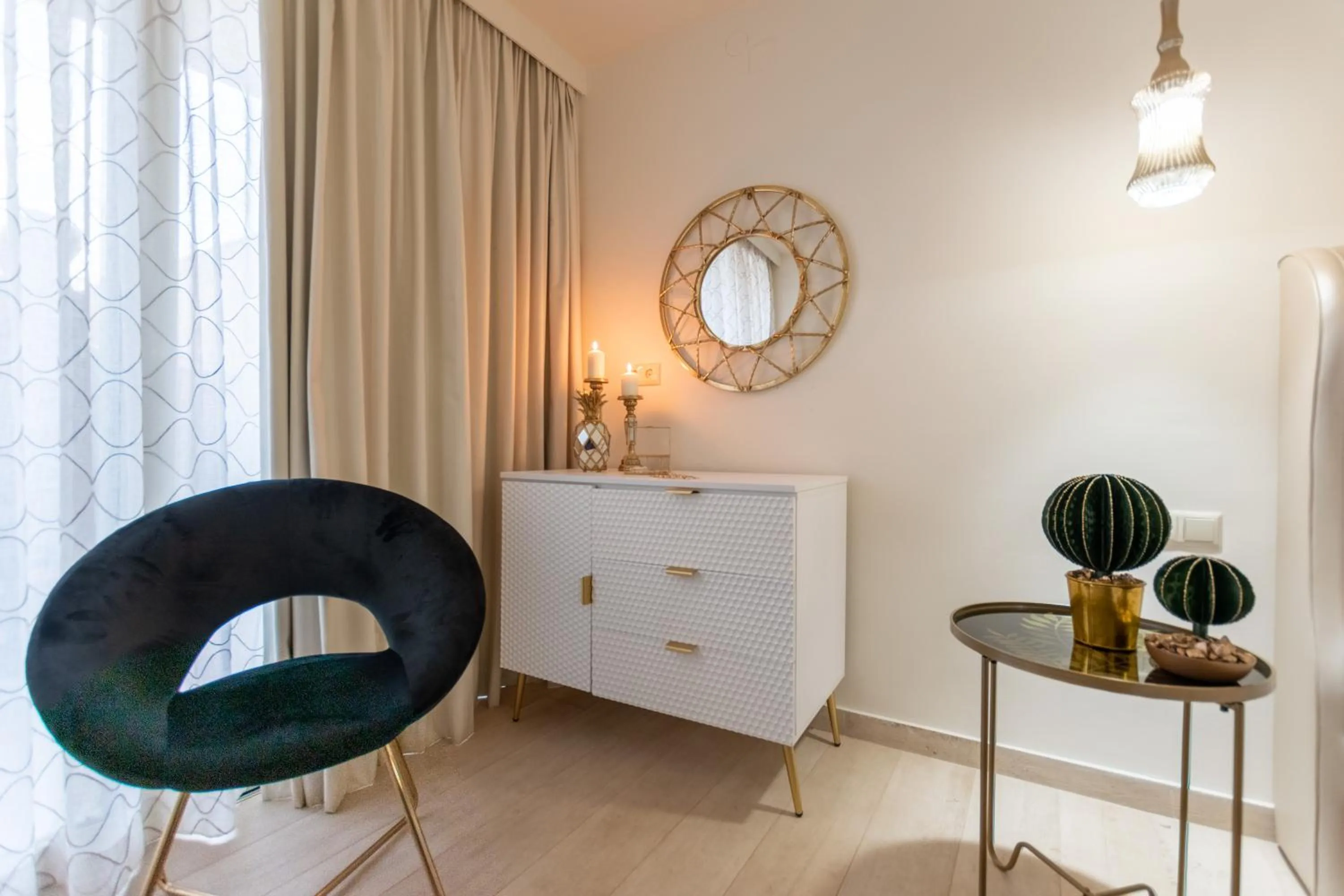 Seating area in Stelios Gardens