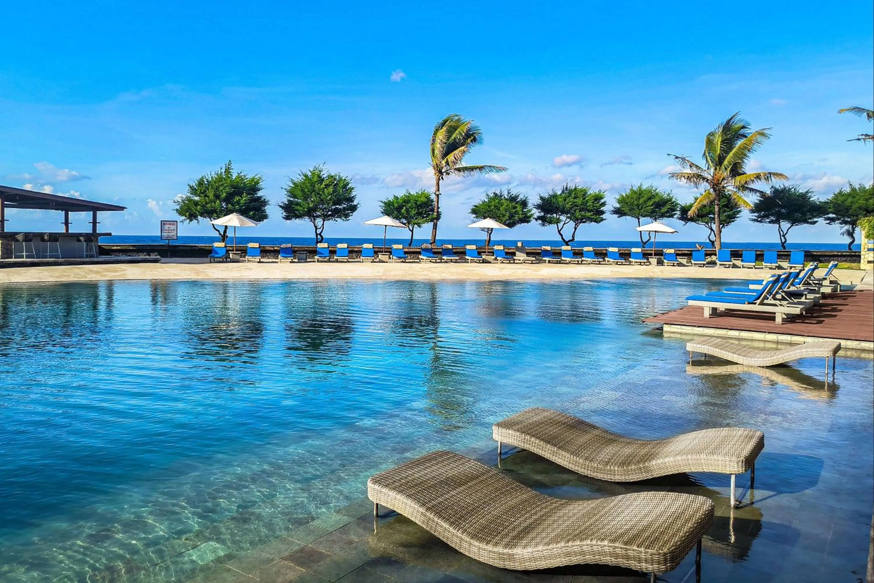 Pool view in Wyndham Tamansari Jivva Resort Bali