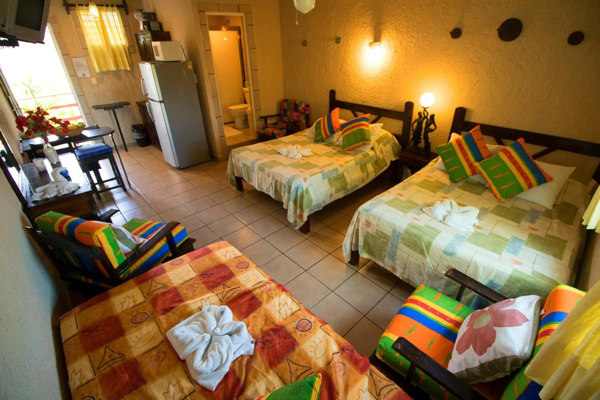 Bathroom, Bed in Hotel Sol Caribe