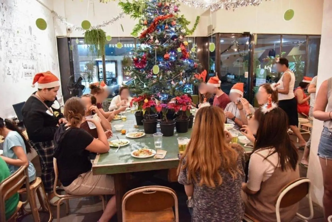 People in Green Sleep Hostel