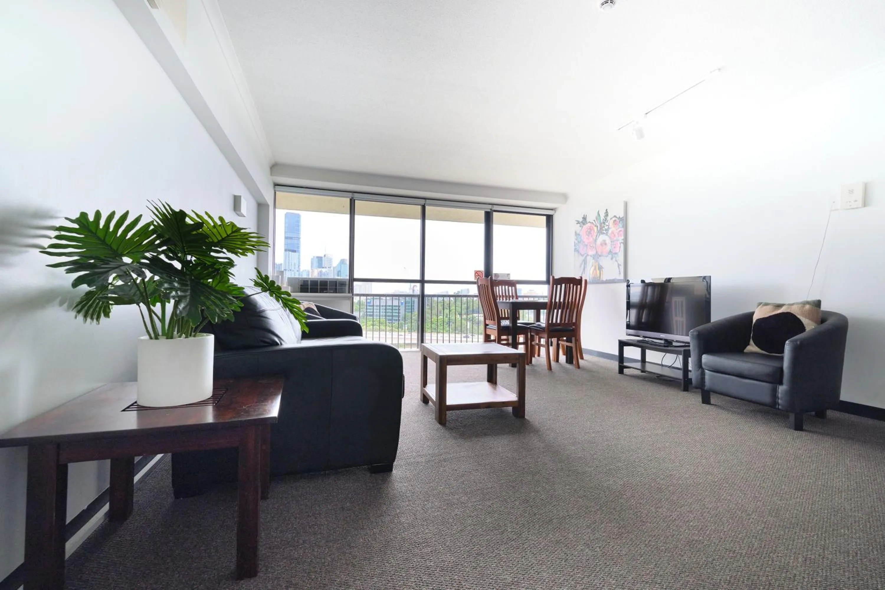Living room in River Plaza Apartments Brisbane Southbank